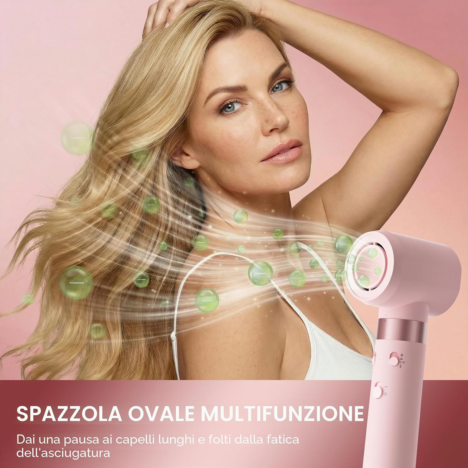 Detalle de MESCOMB 5 in 1 Air Styler & Spazzola Asciugacapelli con doppia tensione, styling liscio/ricci e volume