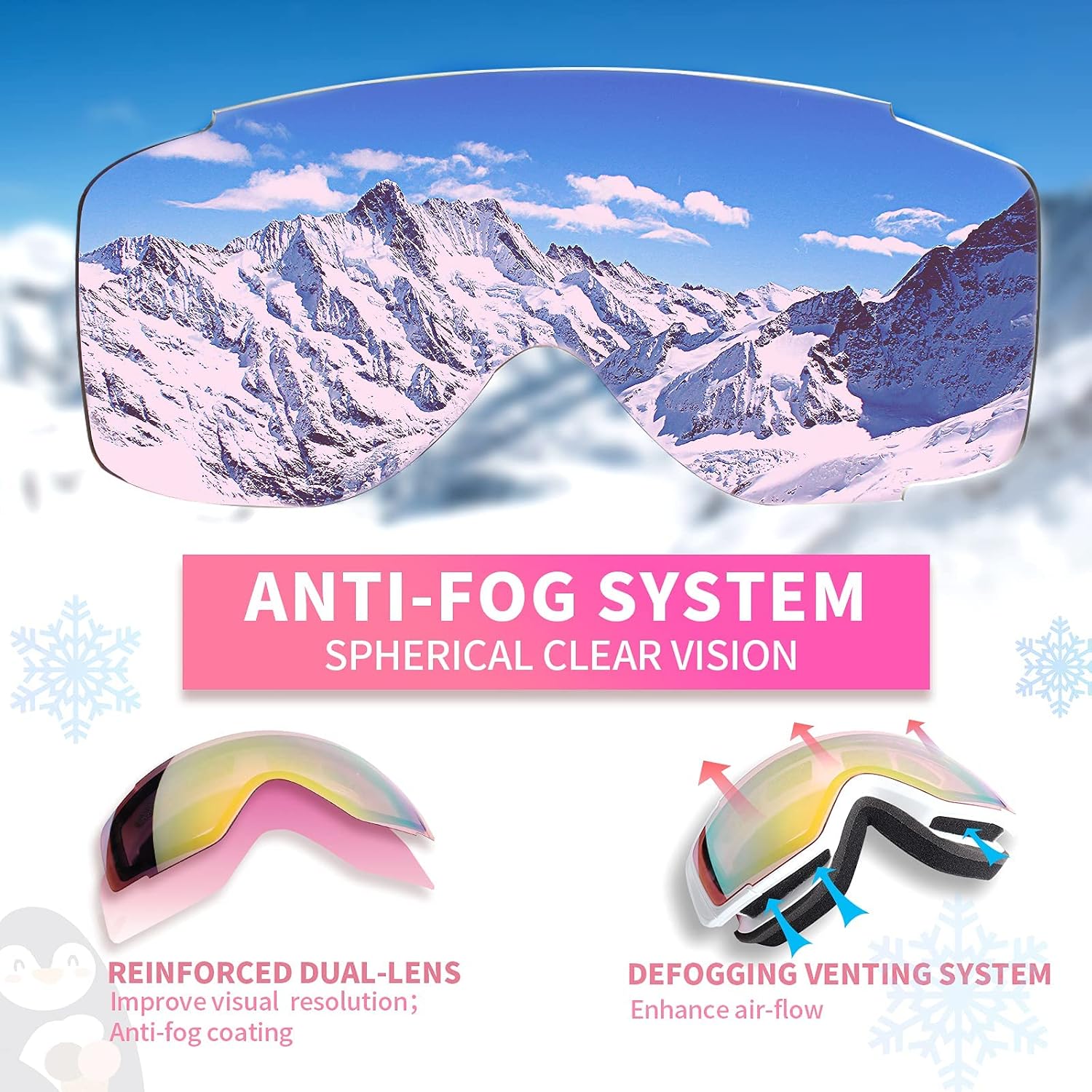 Thumbnail 4 de Freela Kids Ski Goggles TPU Frame