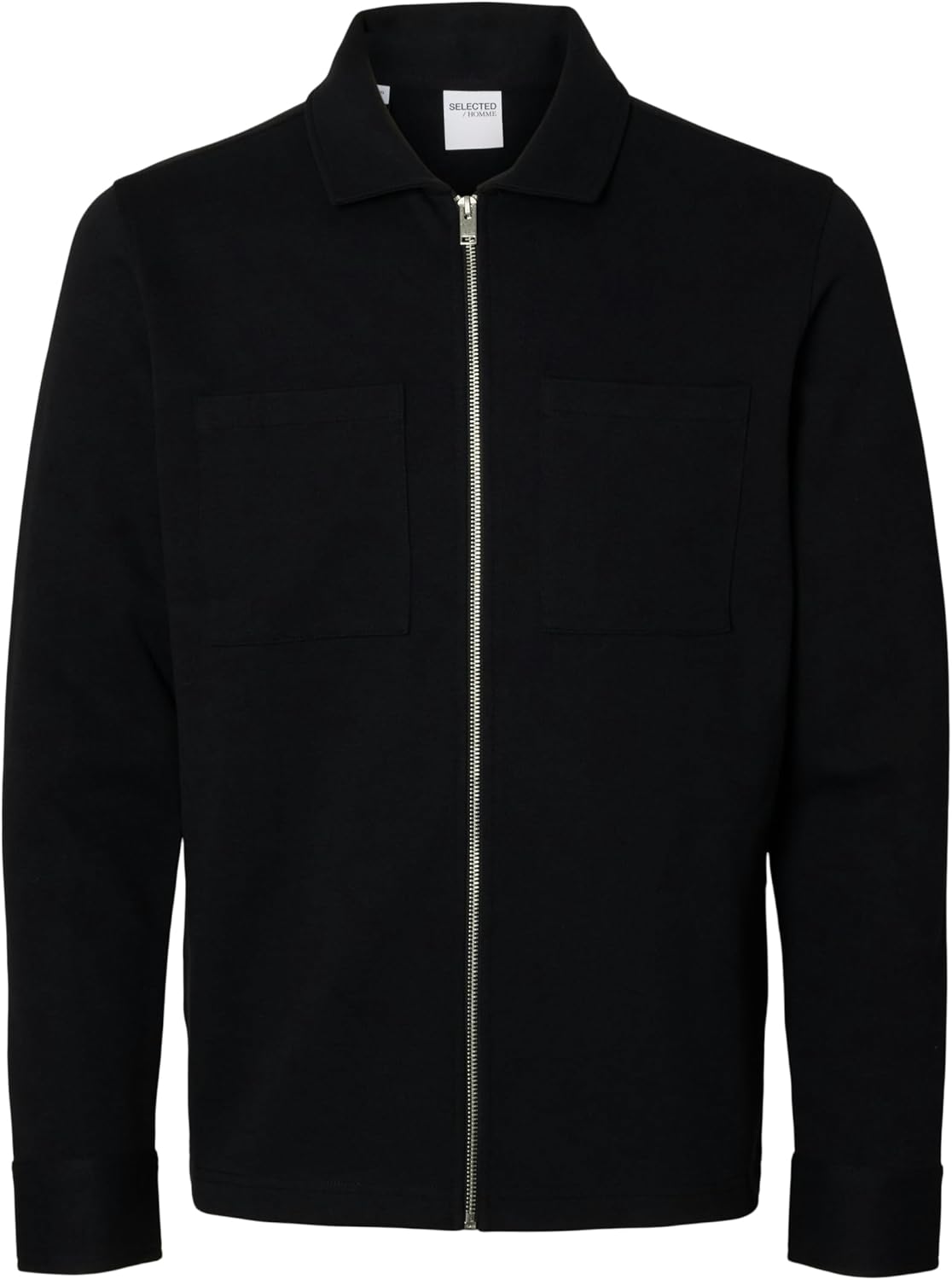 Thumbnail 4 de Selected Homme Slhjackie sweat zippé noir à col polo