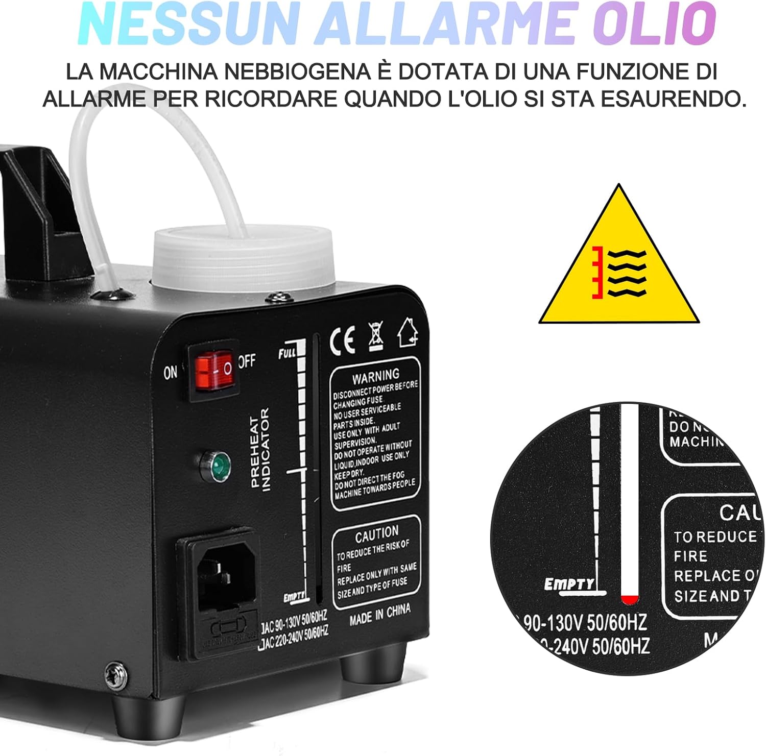 Thumbnail 4 de TAKRINK Macchina del Fumo 900W con 8 LED RGB e telecomando wireless