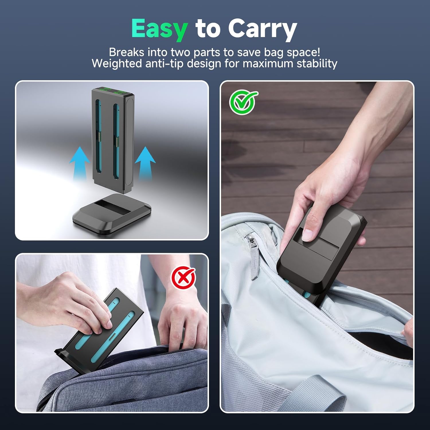 Detalle de YCCTEAM 4-in-1 Fast Charger Dock for Switch 2 Joy-Con (2025) with Magnetic Alignment and LED Indicators