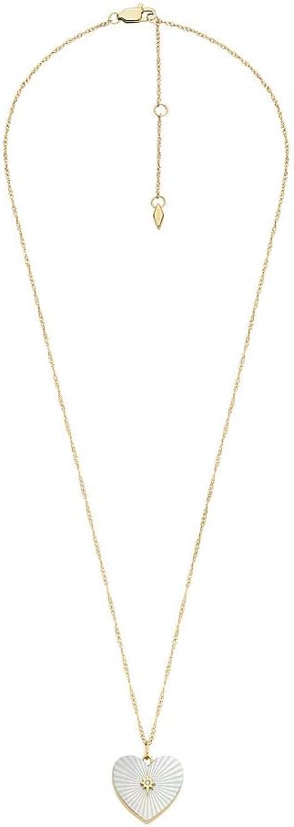 Thumbnail 3 de Fossil Damen Edelstahlcollier mit herzförmigem Anhänger – goldfarben, poliert, Karabinerverschluss