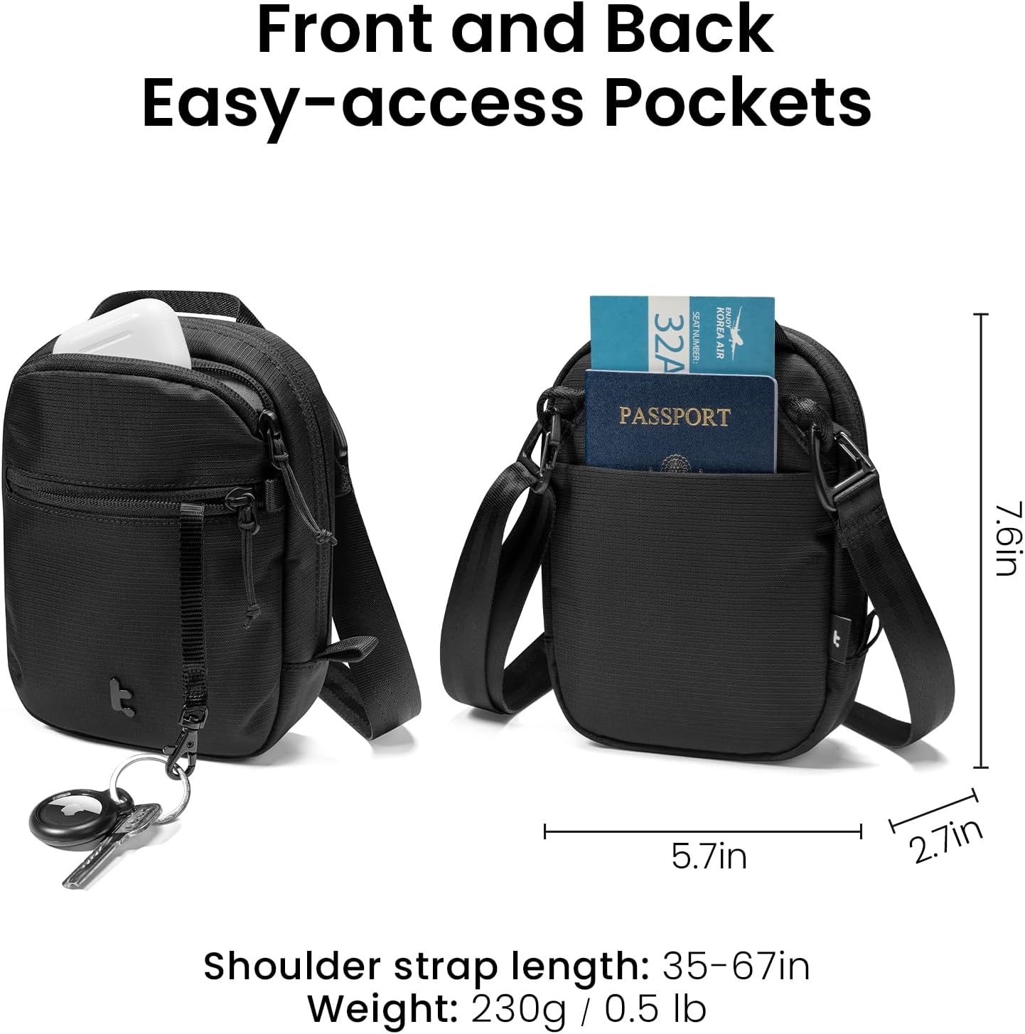 Thumbnail 6 de tomtoc Aviator-T37 Travel Crossbody Bag RFID Blocking (lockable anti-theft sling)