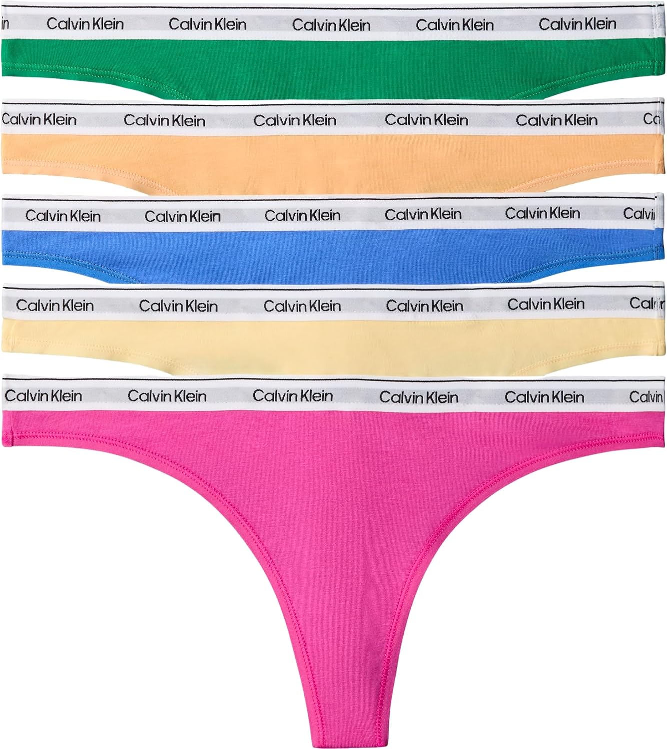 Detalle de Calvin Klein Women's Thong 5-Pack (Lv00qd5221)