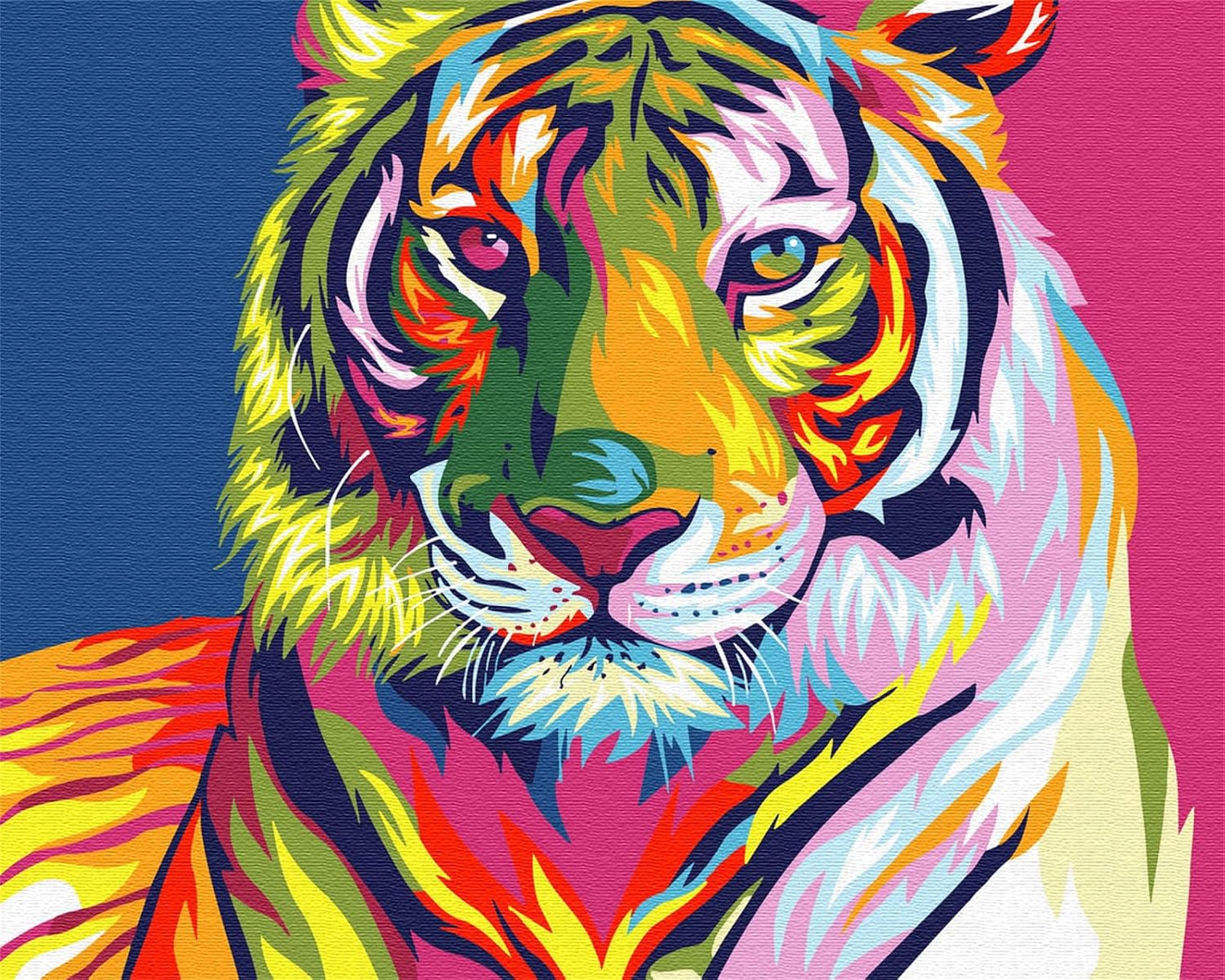 Detalle de Komking Colorful Tiger Paint by Numbers Kit (16x20inch) for Adults & Beginners