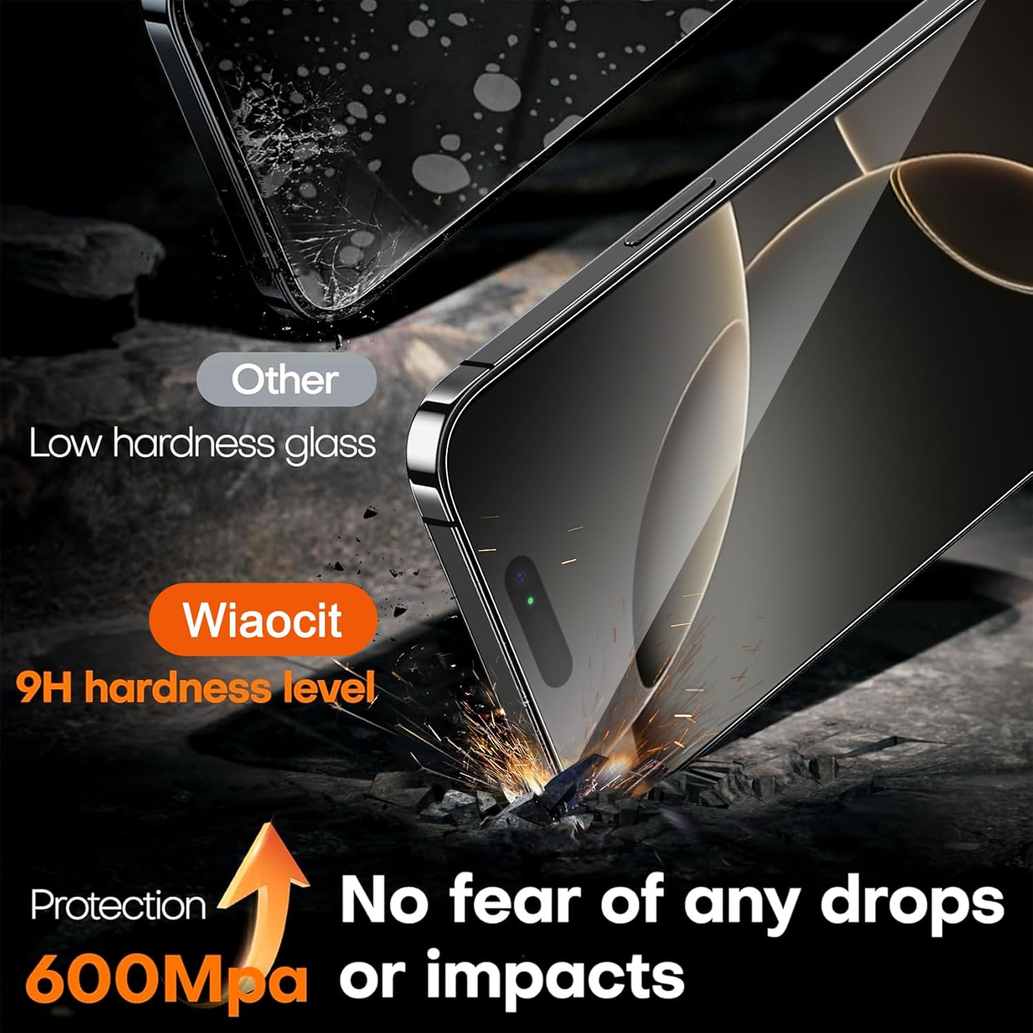 Thumbnail 3 de Wiaocit Privacy Screen Protector for iPhone 16 Pro Max