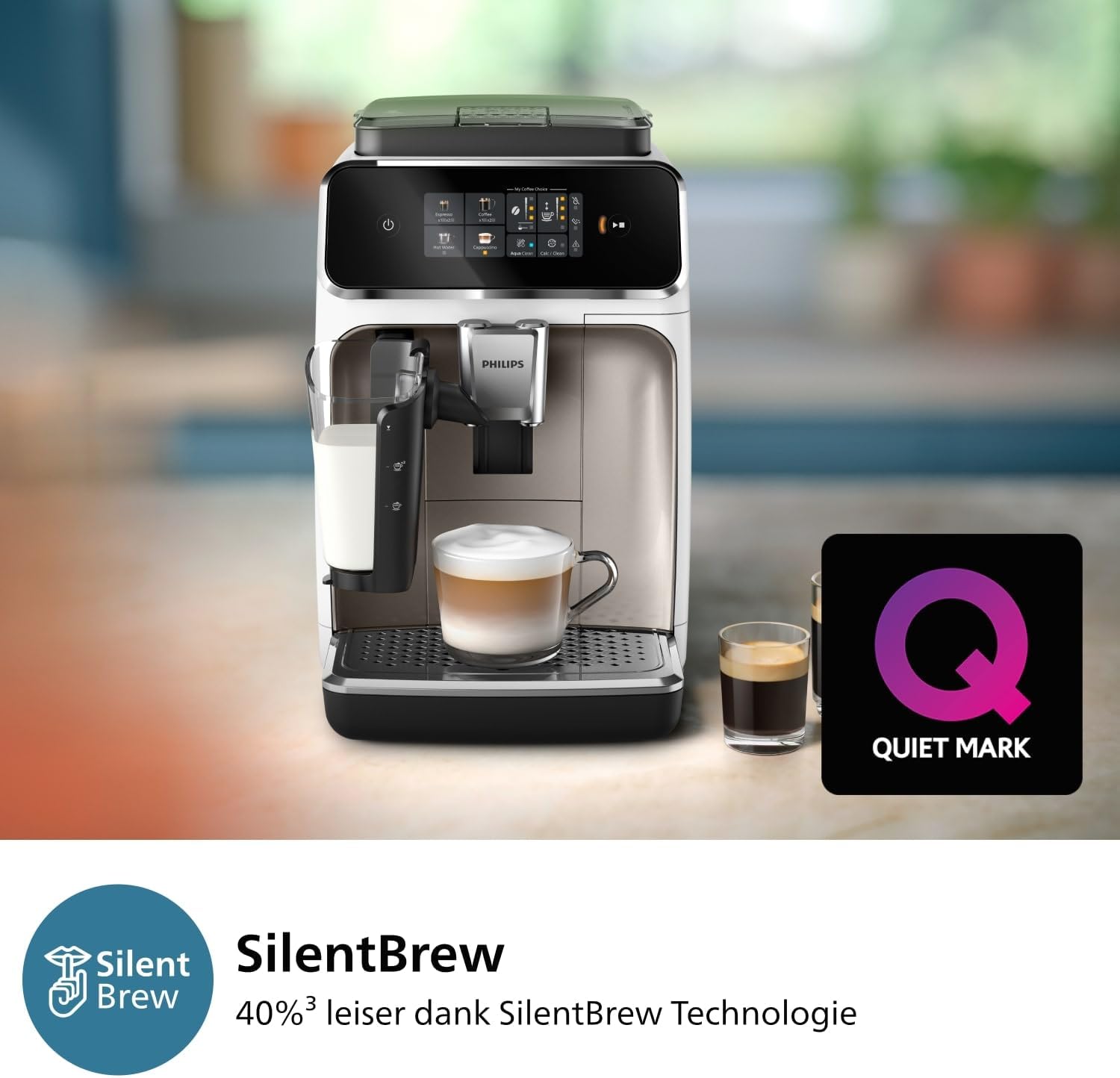 Detalle de Philips 2300 Serie Vollautomatische Espressomaschine EP2333/40 – LatteGo, SilentBrew, Keramikmahlwerk