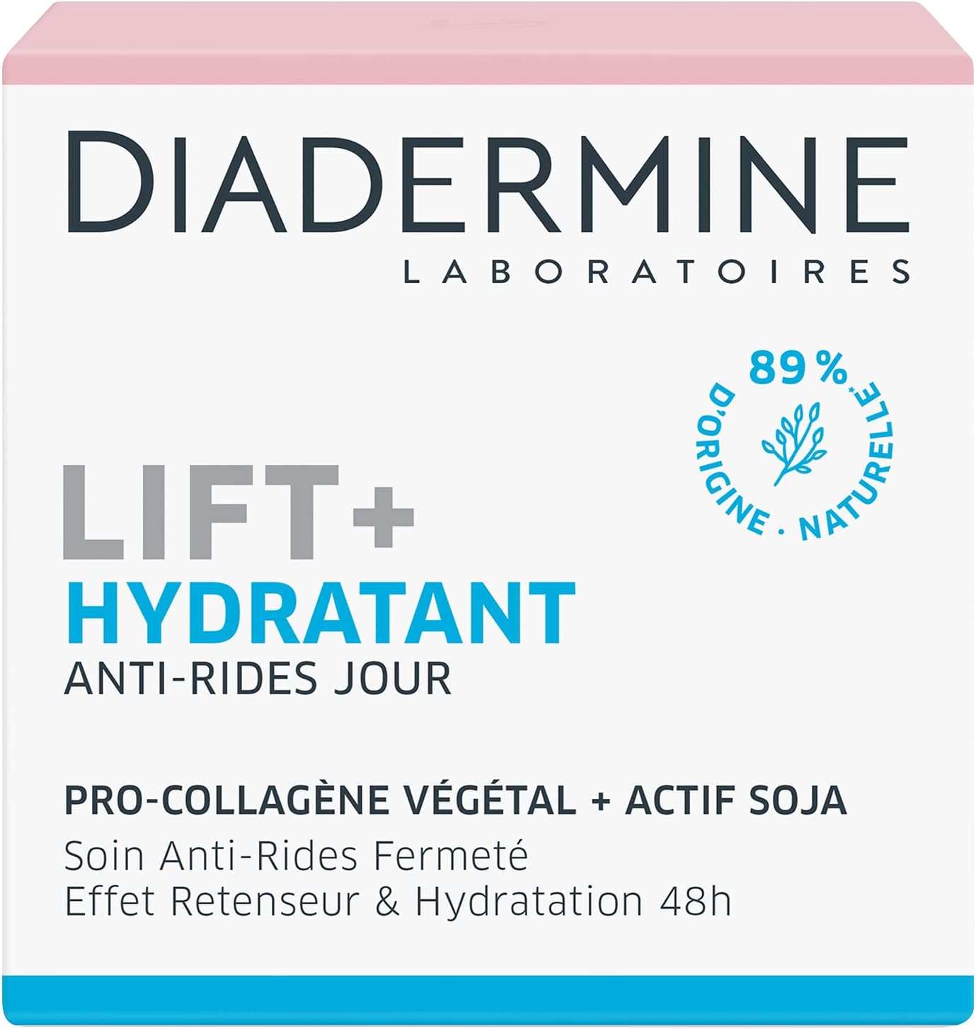 Detalle de Diadermine Lift+ Hydratant Crème Jour Visage – Soin anti-rides Ultra Fermeté, Pro-Collagène végétal et soja, 50 ml