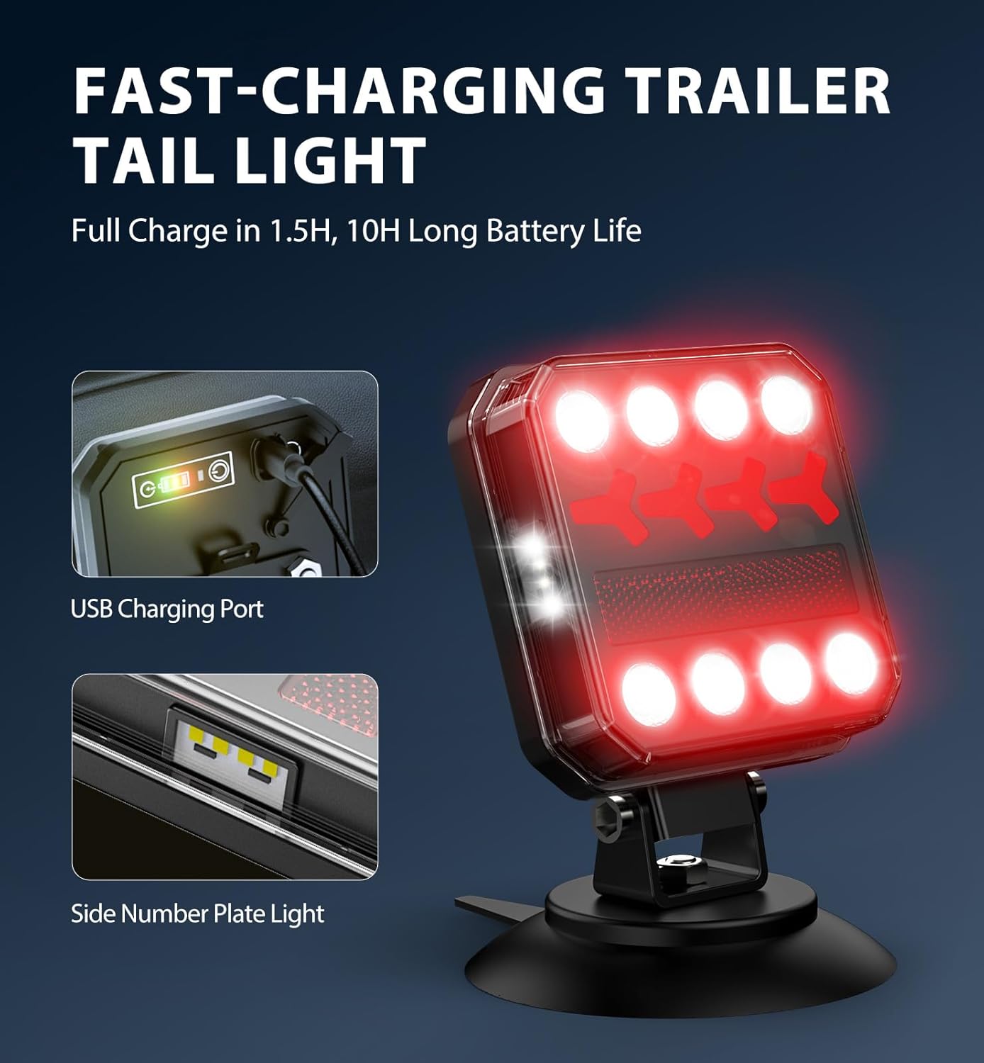 Thumbnail 6 de Wireless Bluetooth Magnetic Trailer Lights Kit: 5-in-1 LED Safety for Trailers, RVs, and Boats