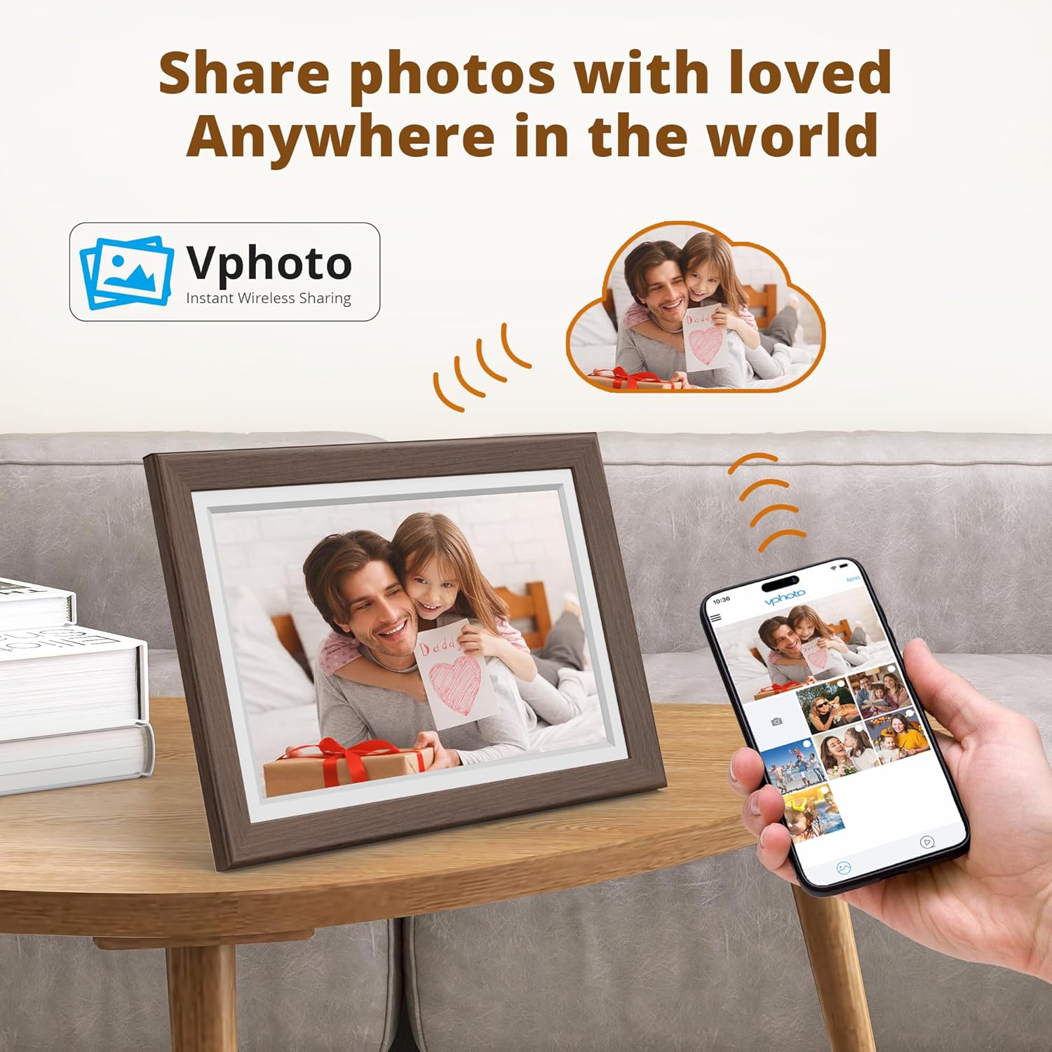 Thumbnail 1 de Dragon Touch cornice digitale WiFi da 10,1” con touchscreen IPS e 32 GB di memoria