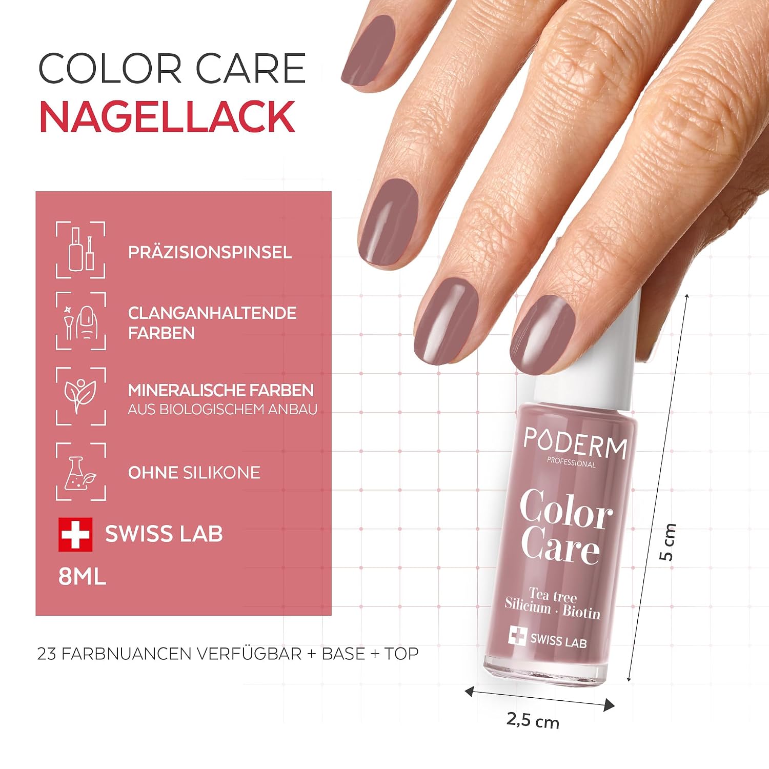 Thumbnail 4 de PODERM TEEBAUM-Nagellack Color Care Parma – 2-in-1-Pflege für gelbe oder brüchige Nägel