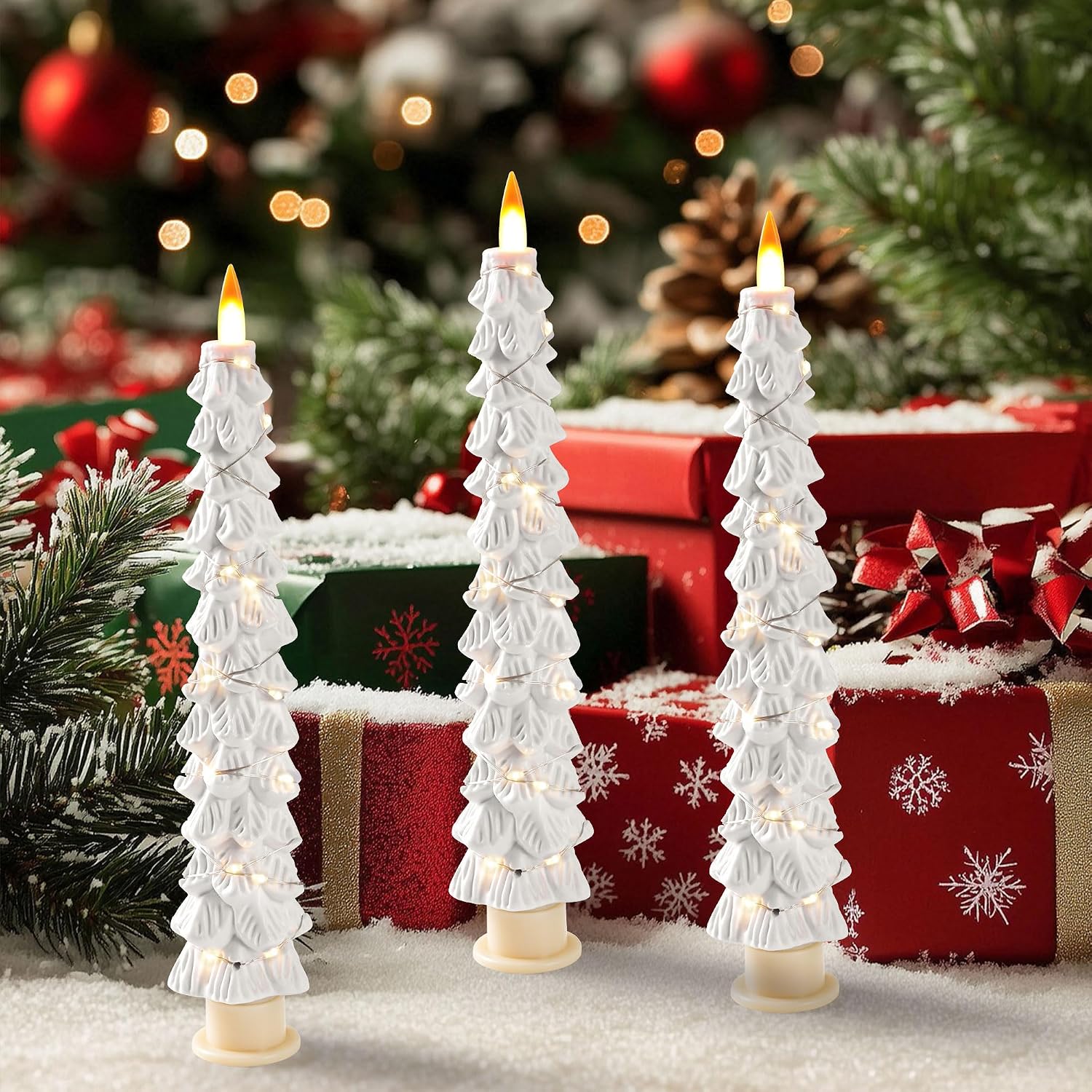 Thumbnail 4 de Velas led árbol sin llama 2 pilas 🎄