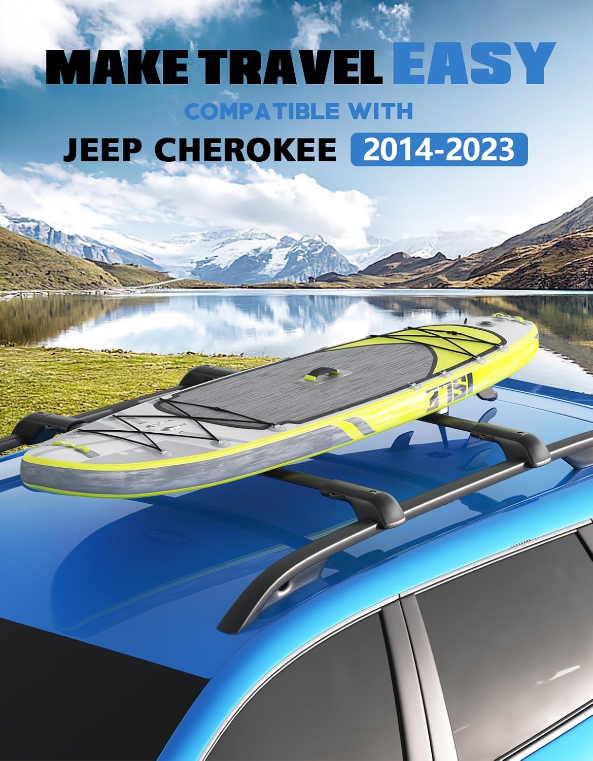 Thumbnail 6 de FengYu 300lb Roof Rack Cross Bars for Jeep Cherokee