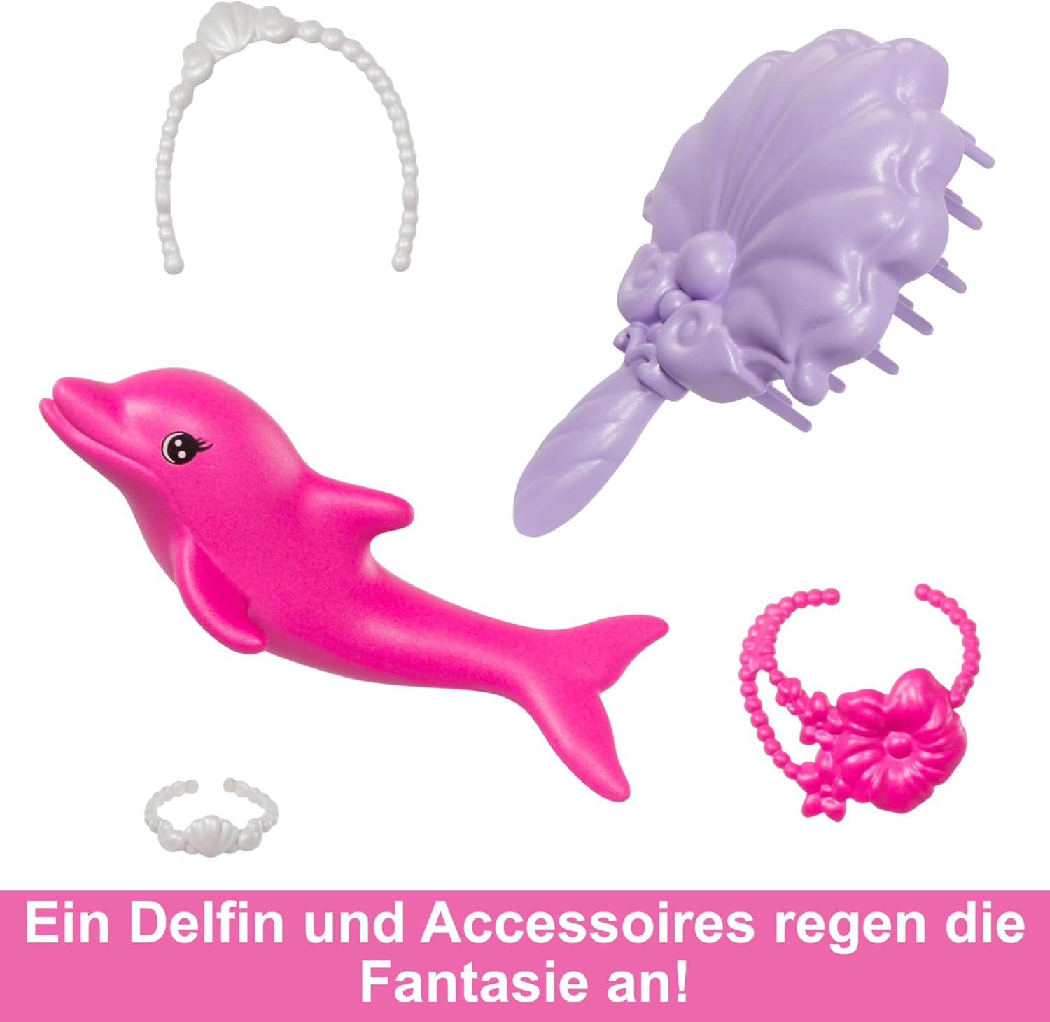 Thumbnail 4 de BARBIE Meerjungfrau-Puppe HRP98 – Farbwechseleffekt, 19 cm, inkl. Delfinfreund und Accessoires