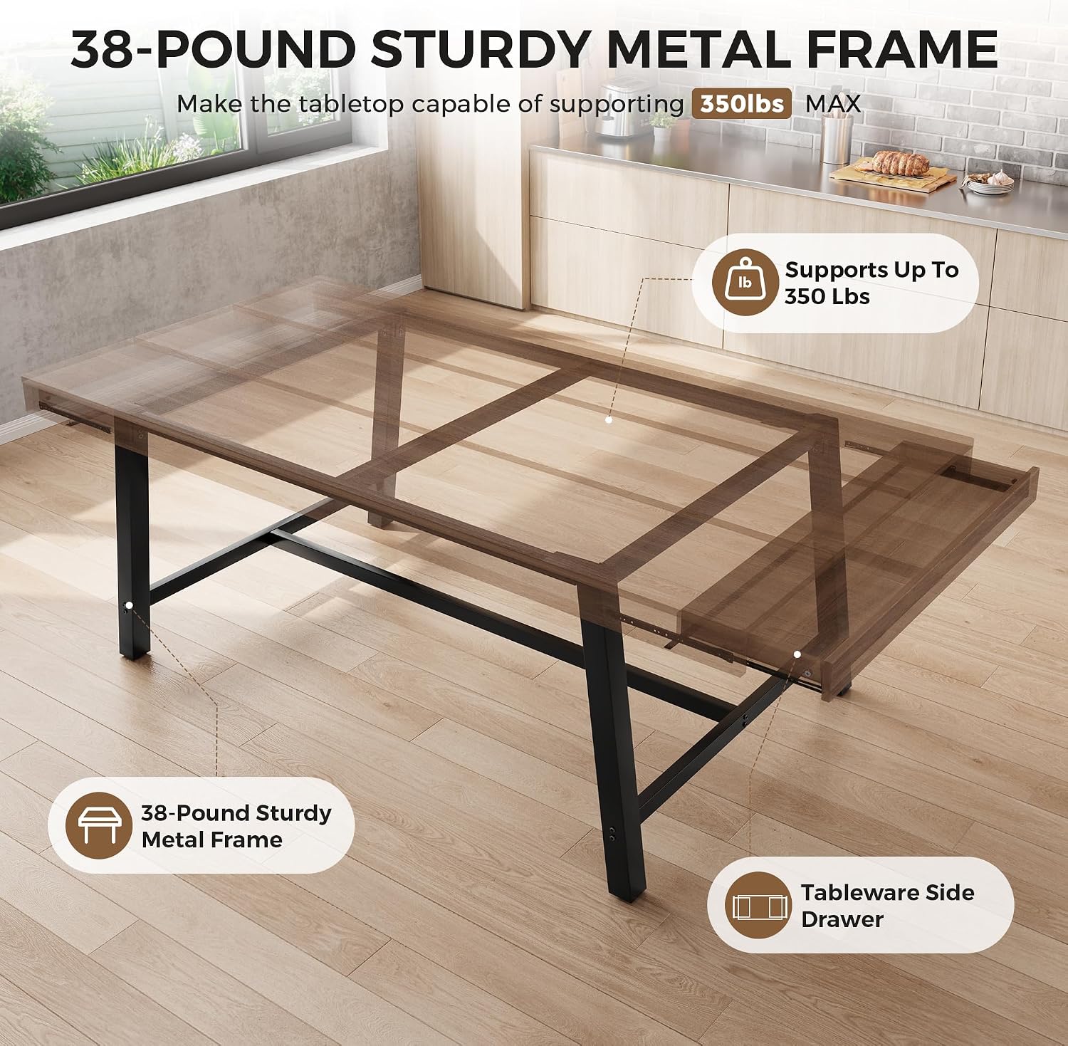 Detalle 1 de Dining Table 70.87-Inch