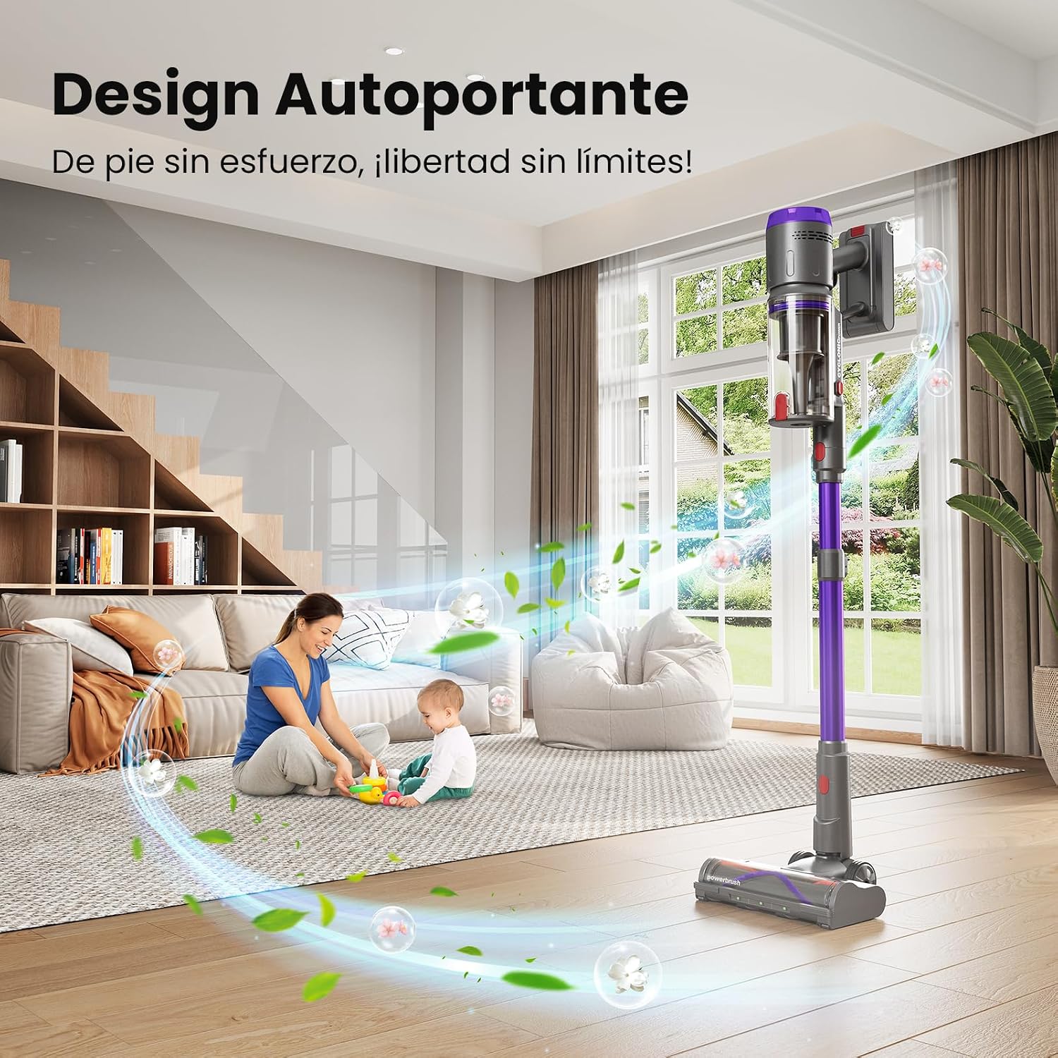 Detalle 2 de Circlio Aspirapolvere Senza Fili NOVAX T80: potenza, autonomia e pulizia profonda
