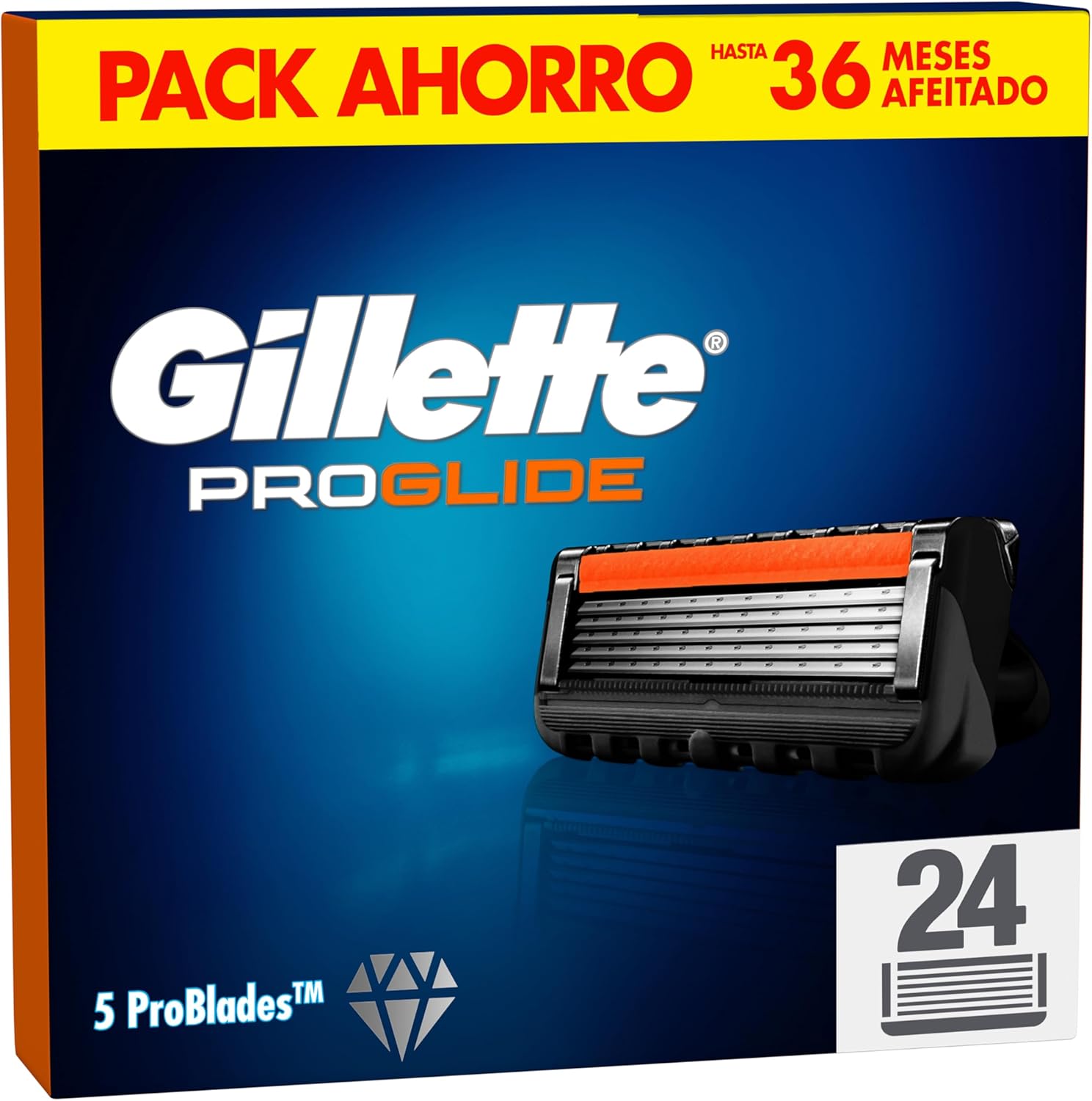 Detalle de Gillette Proglide Pack 24 Recambios para Afeitar 🪒