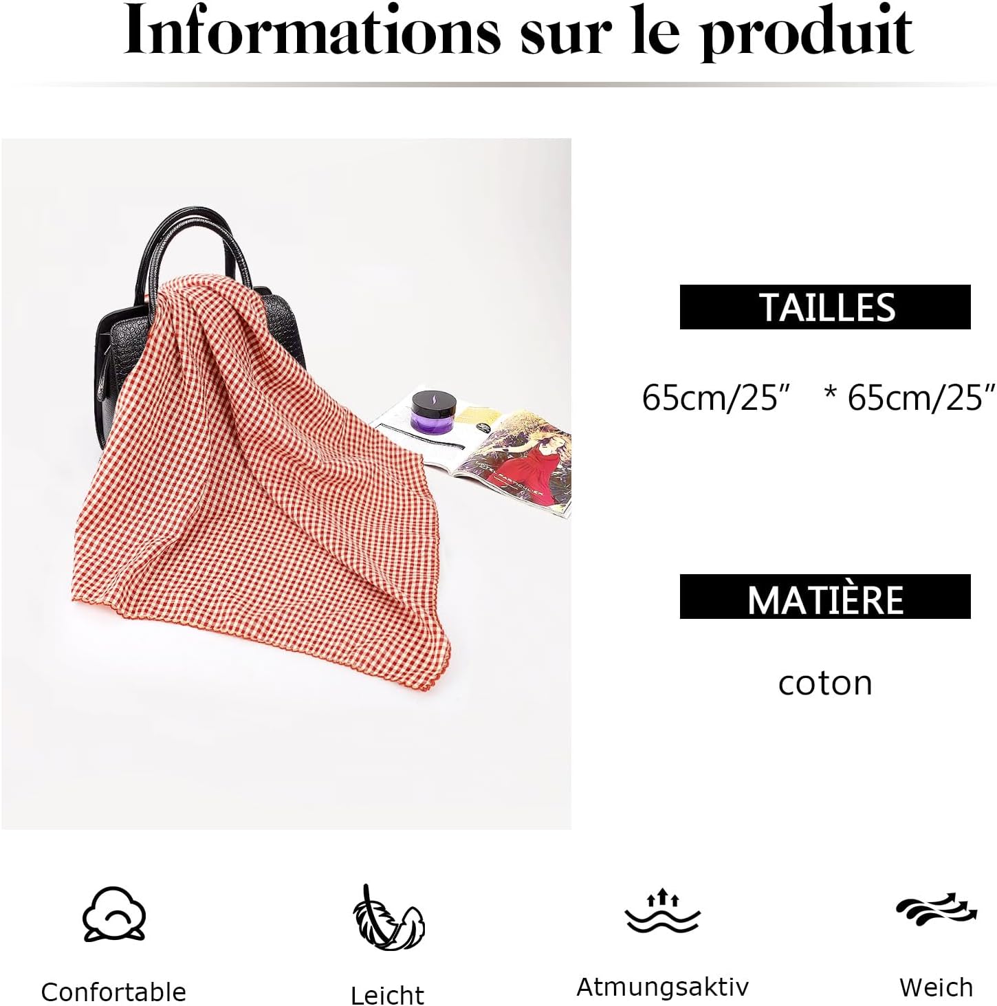 Detalle 2 de DAMILY Bandana 65 cm 🧣
