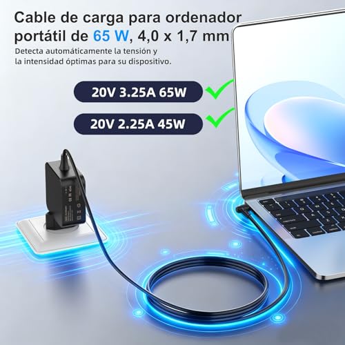 Thumbnail 1 de Shefor Cargador 65W 20V 3.25A para portátiles Lenovo con conector 4.0x1.7mm