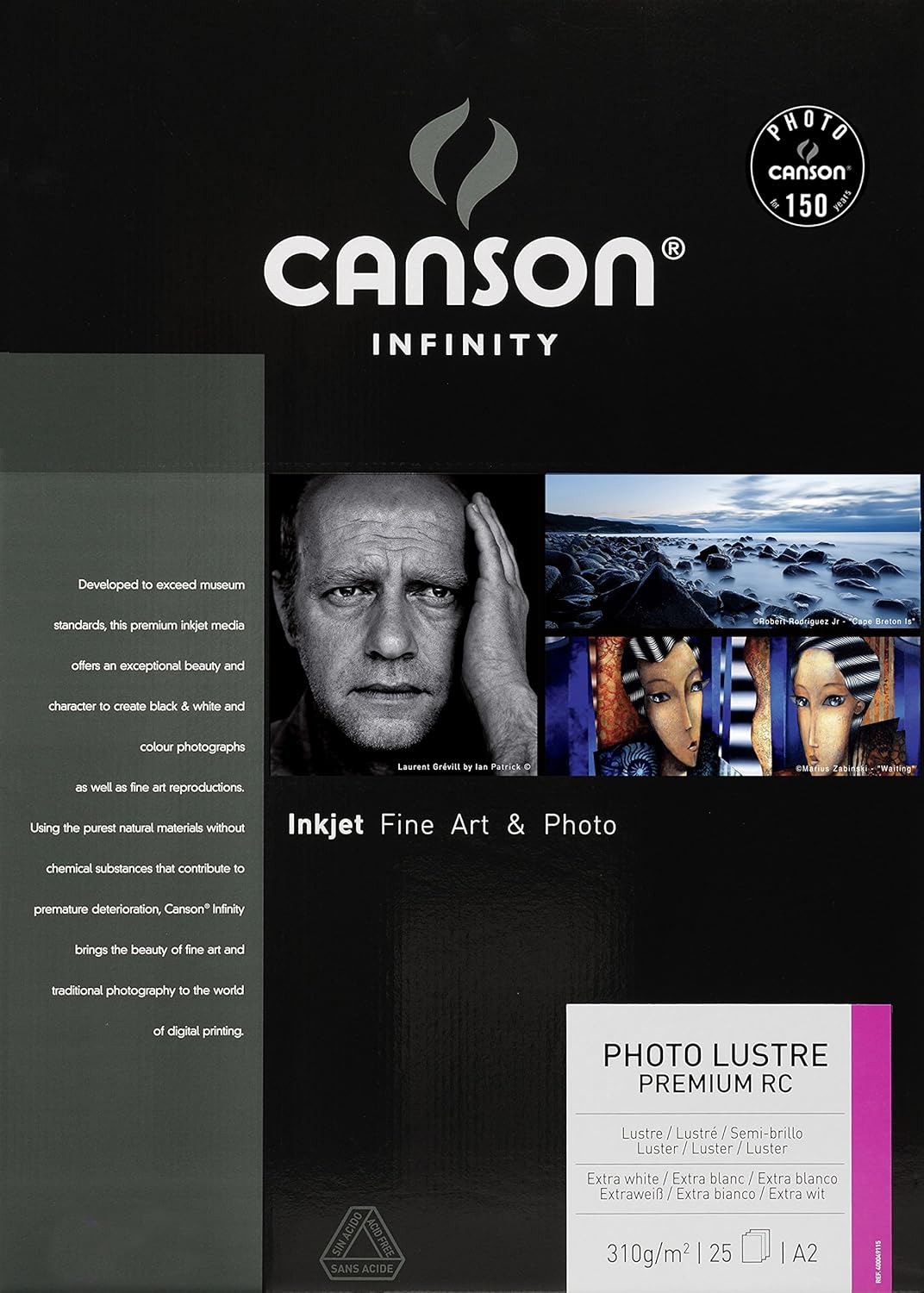 Detalle de Canson Infinity Photo Lustre Premium RC 310 g/m², A3×25 – Carta fotografica di alta gamma