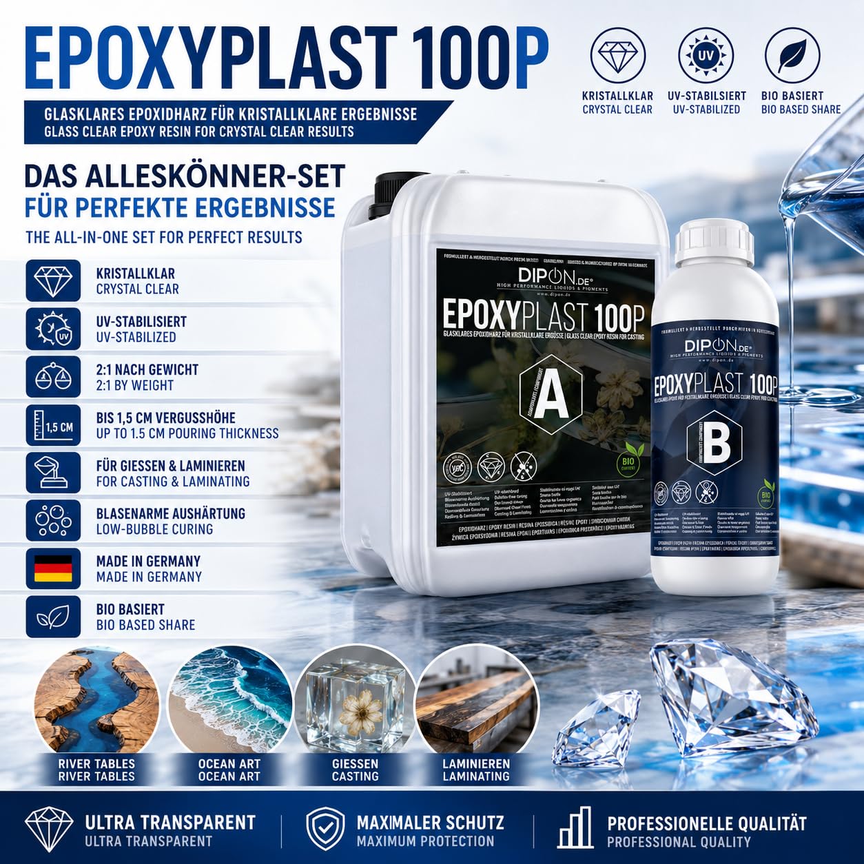 Thumbnail 3 de Epoxidharz 2K Glasklar, 6,0 kg für Guss