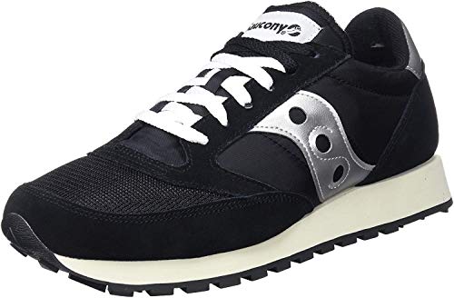 Detalle 2 de Saucony Jazz Original Vintage, sneaker da uomo in pelle, Black Silver White, 42.5 EU