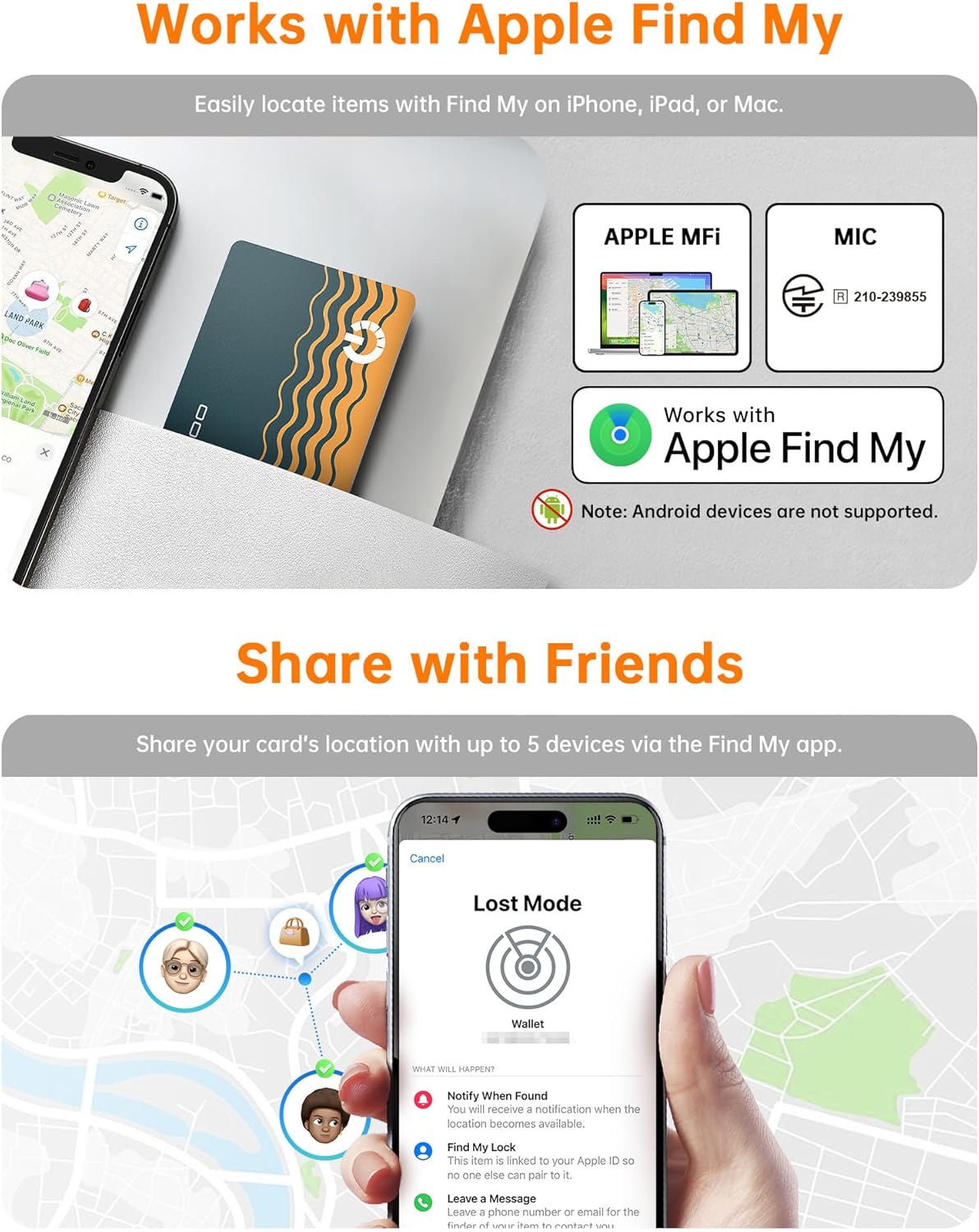 Thumbnail 5 de NOVOO SmartCard Wallet Tracker 2-Pack 1.6mm
