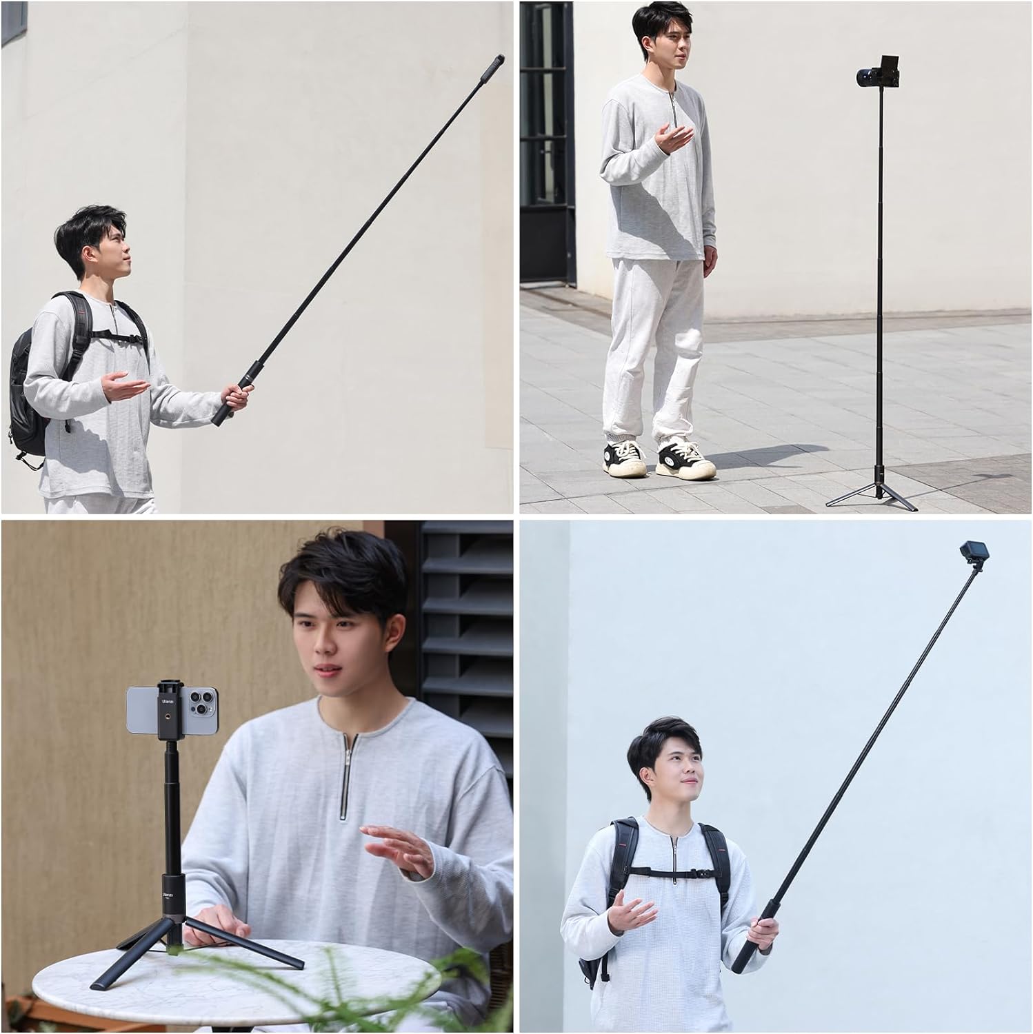 Thumbnail 6 de ULANZI TT52 59in Invisible Selfie Stick Tripod for Action Cameras