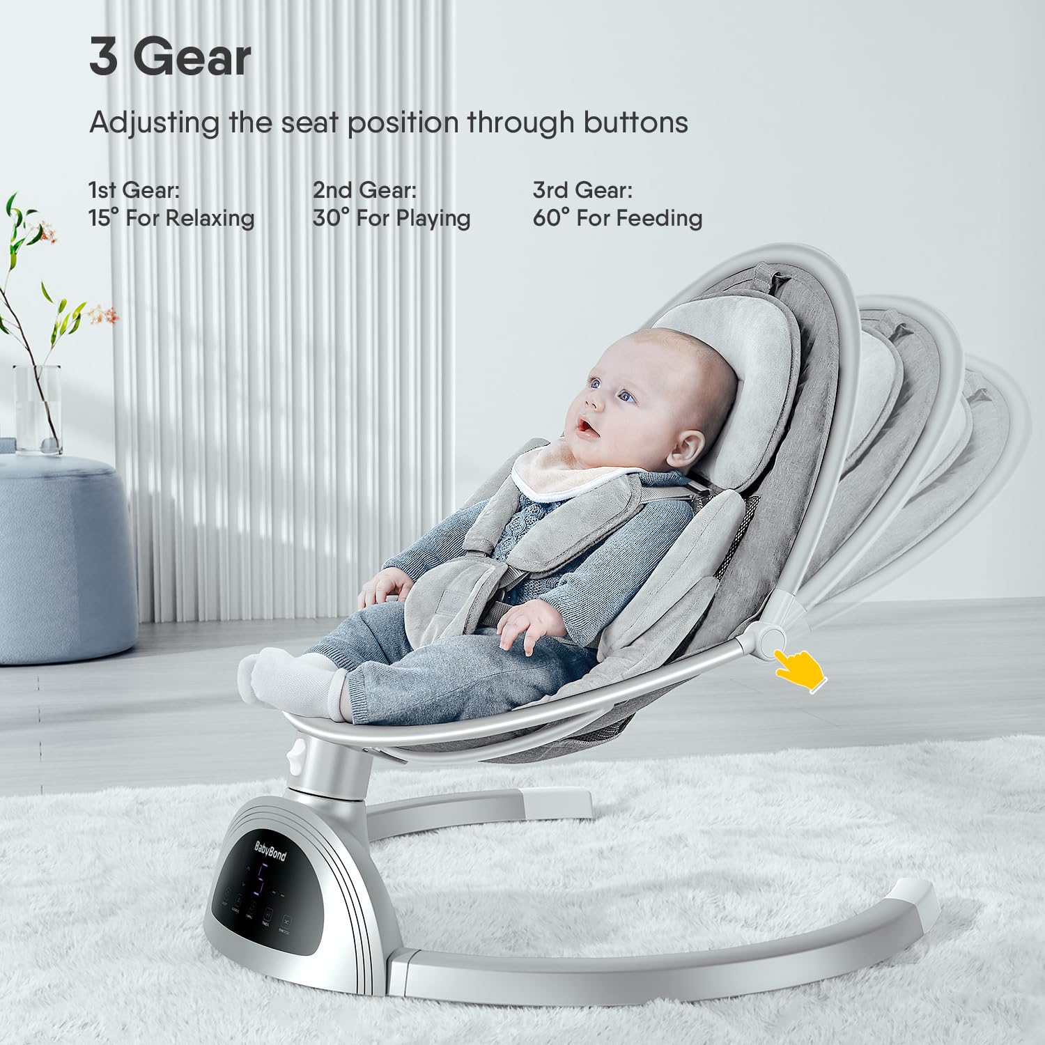 Detalle 2 de BabyBond Infant Swing with 5-Point Harness