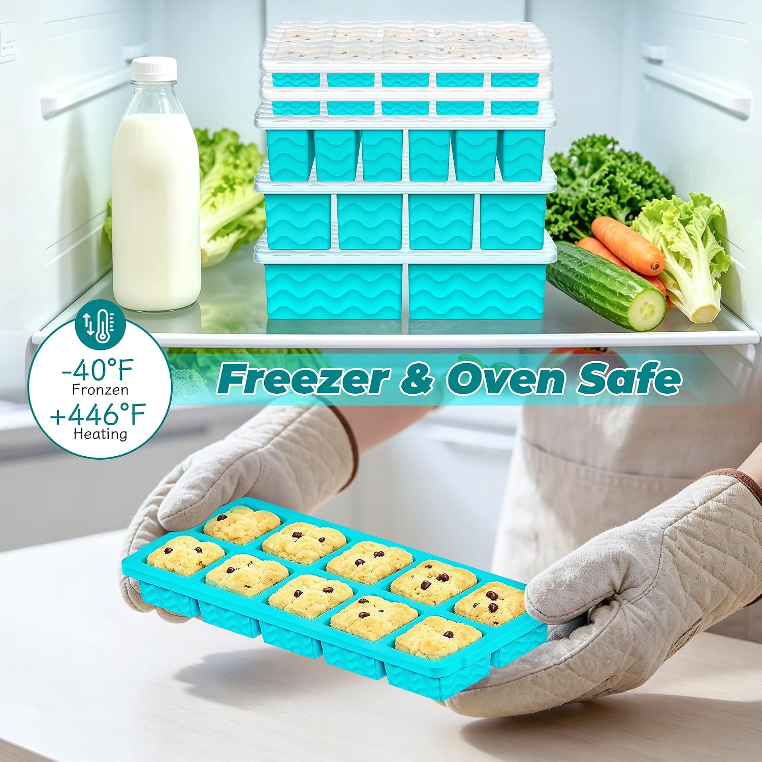 Thumbnail 4 de Silicone Freezer Molds, 5-Pack