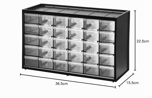 Detalle de STANLEY Boîte de rangement polyvalente avec 30 petits tiroirs (1-93-980)