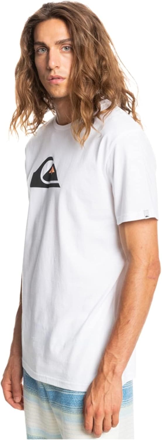 Detalle 2 de QUIKSILVER Maglietta da uomo a maniche corte con logo Comp nero – cotone leggero e vestibilità classica