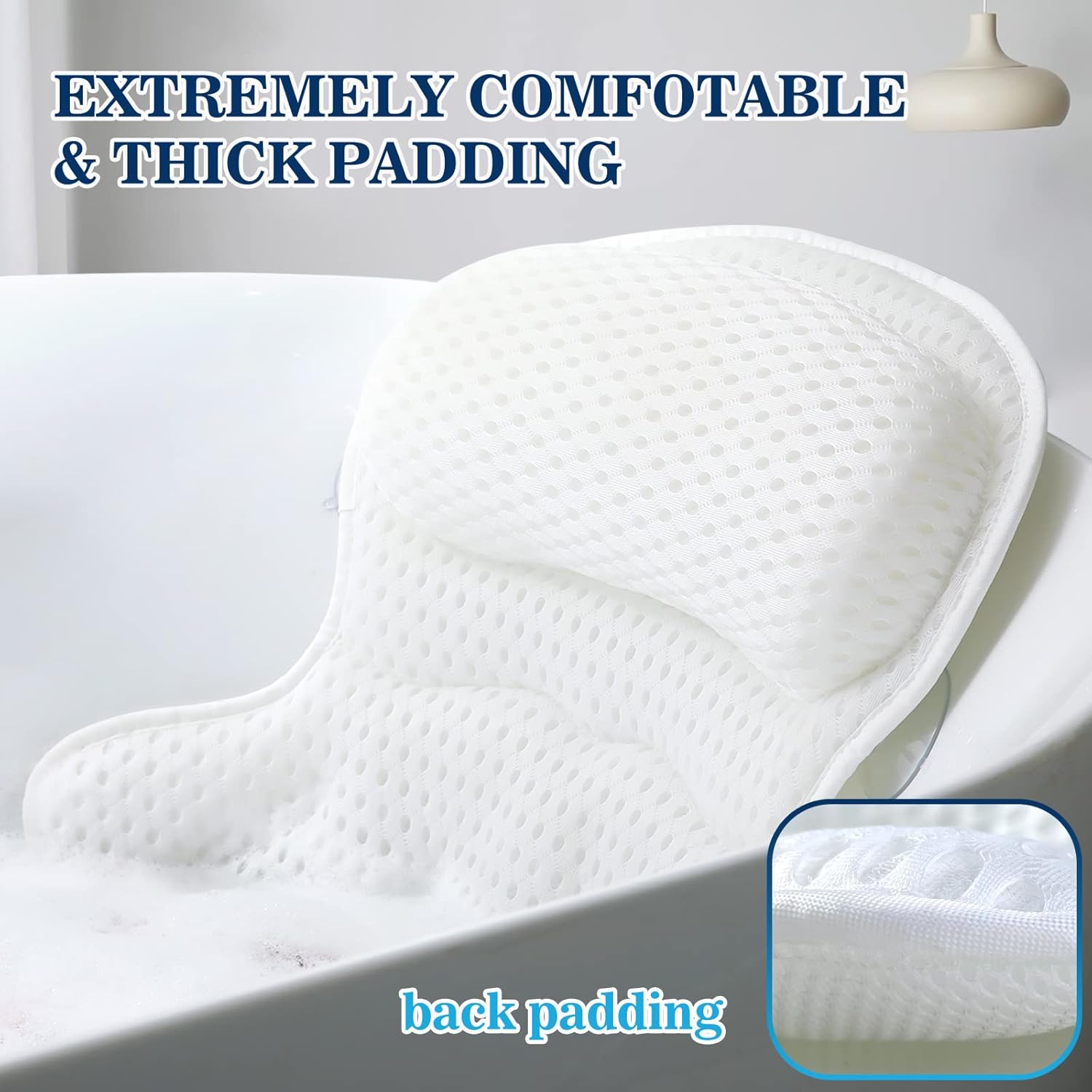 Detalle de Bath Pillow Bathtub Pillow Neck and Back Support