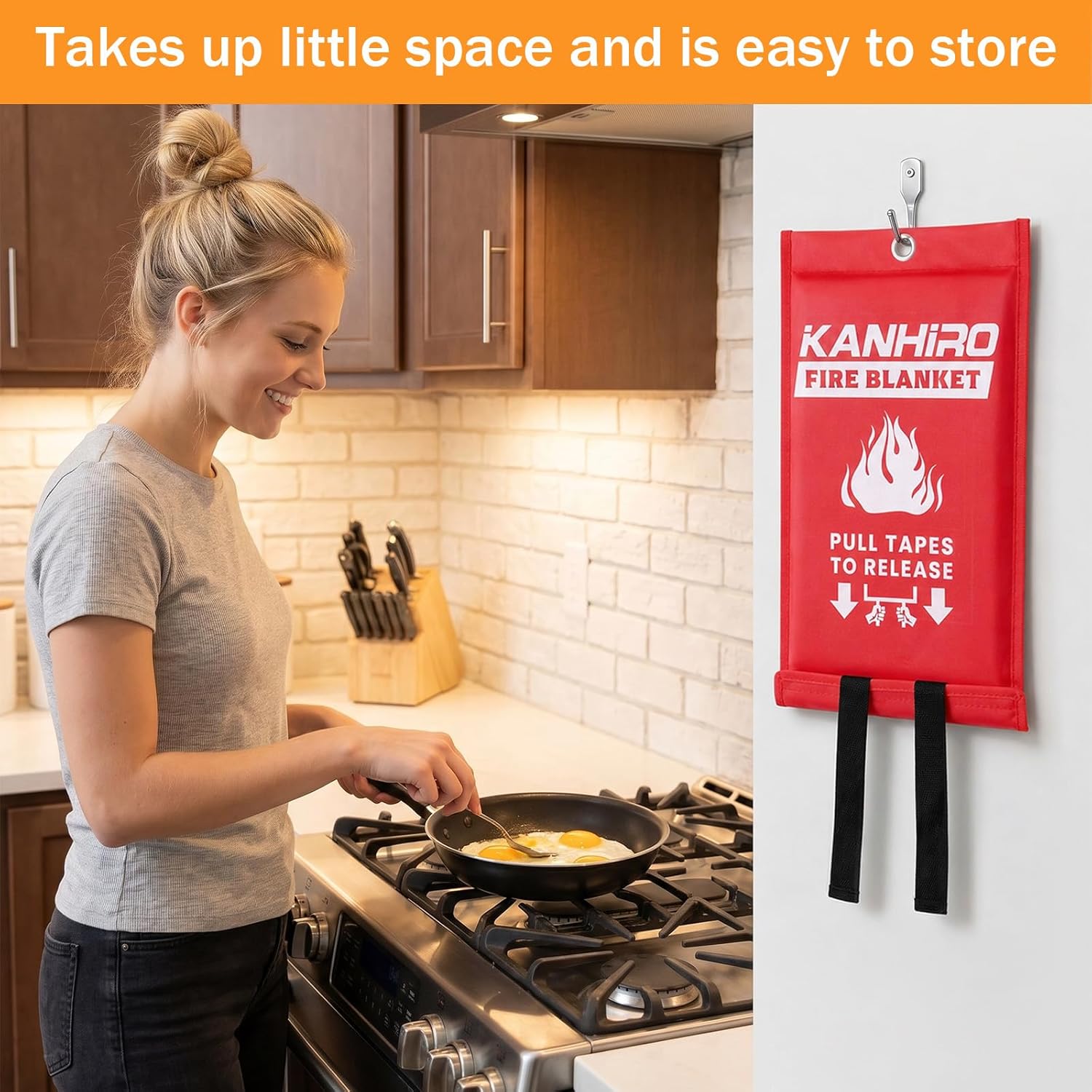 Thumbnail 6 de KANHIRO Emergency Fire Blanket 39 in × 39 in 🧯