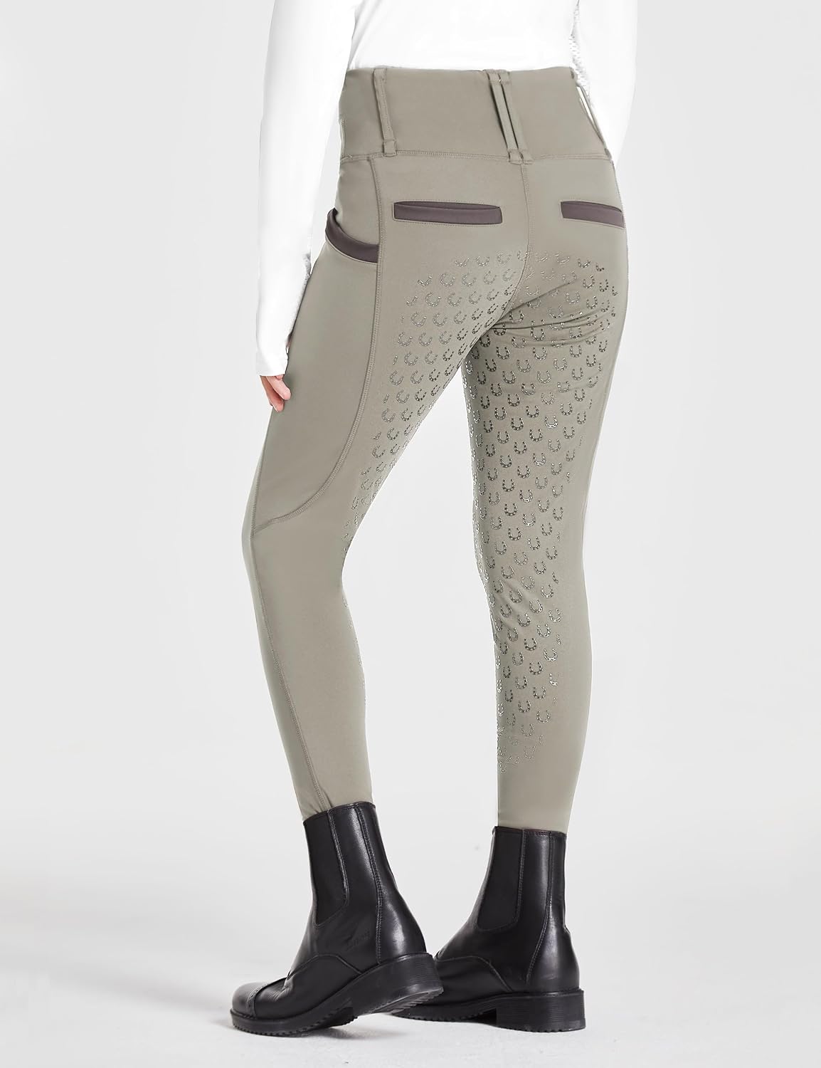 Detalle 2 de FitsT4 Sports Girls Riding Pants Full Seat High Waist Kids Equestrian Breeches