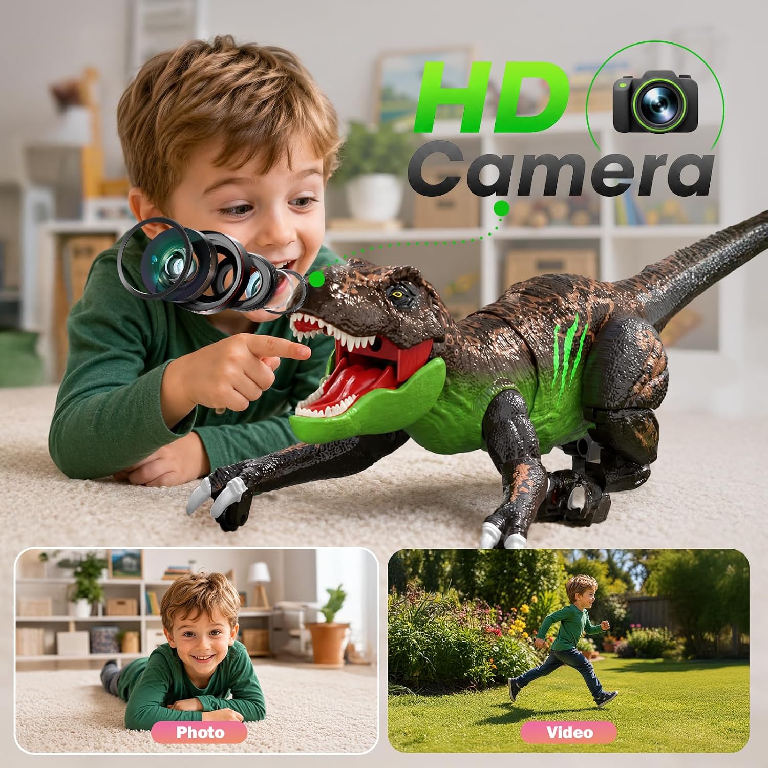 Detalle de RC Dinosaur with Camera and LCD Screen