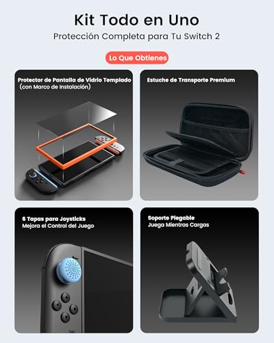 Detalle de TRANSNOVO Funda para Nintendo Switch 2 con Ranura y Accesorios