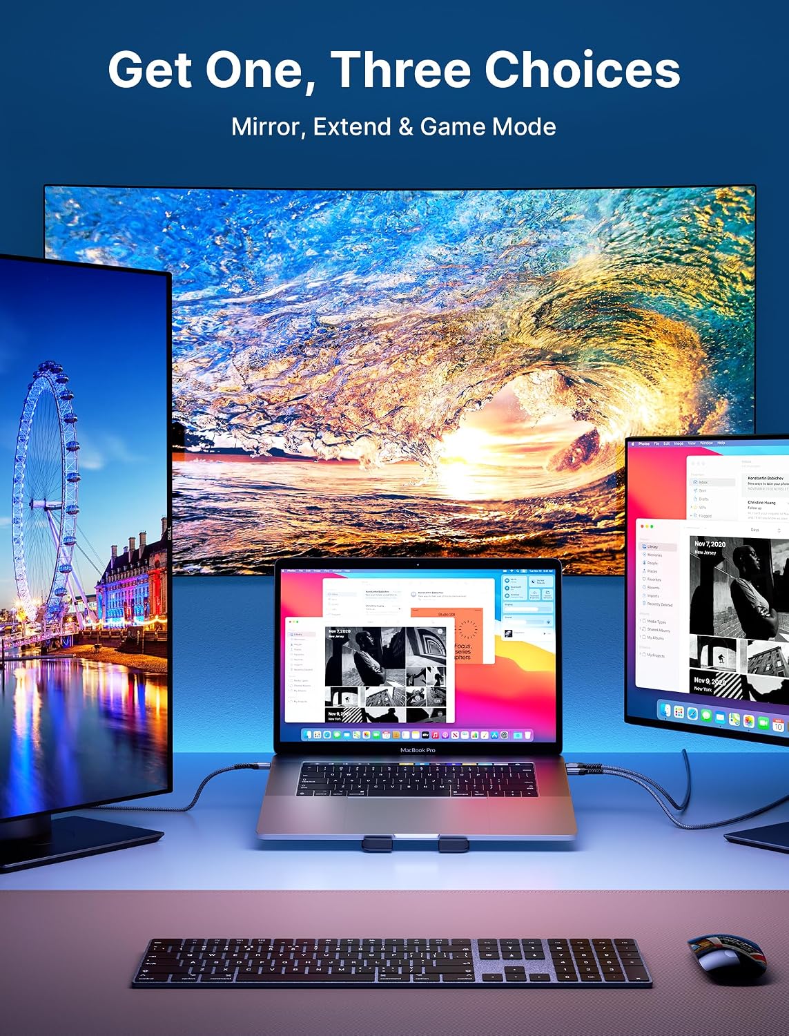 Thumbnail 6 de JSAUX USB C to HDMI Cable 4K@60Hz, 6.6ft: A Practical USB-C to HDMI Companion