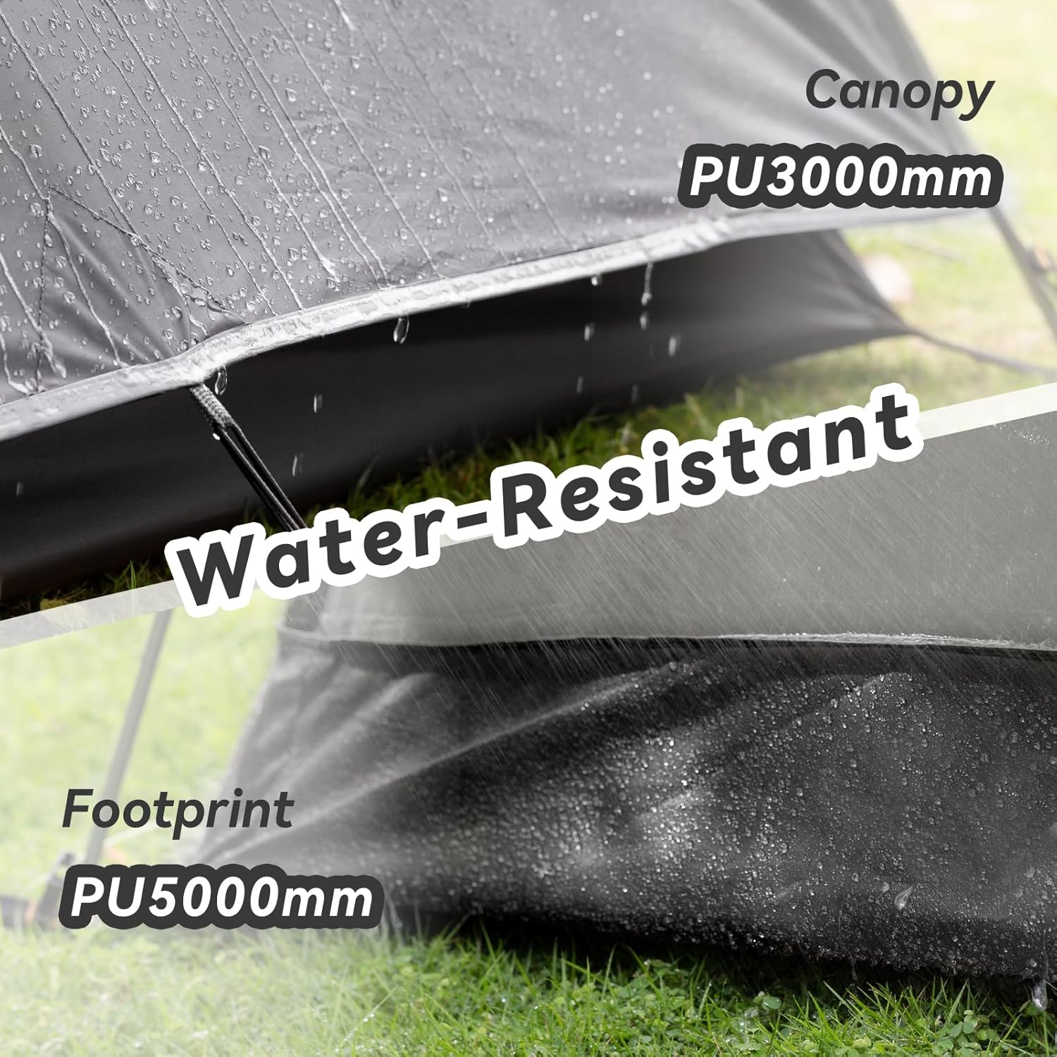Detalle de Forceatt Zelt 2-4 Personen – Leichtes, wasser- und winddichtes Kuppelzelt für Trekking und Outdoor