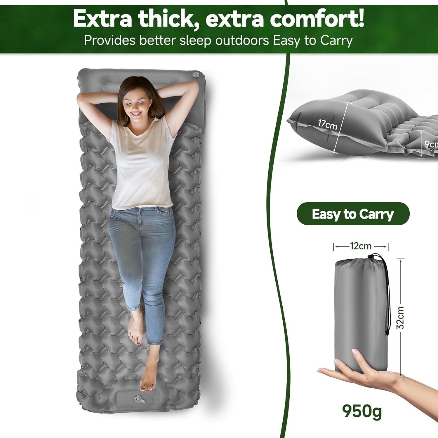 Thumbnail 1 de FORRINX Sleeping Pad Ultralight Inflatable Camping Mat with Built-in Foot Pump