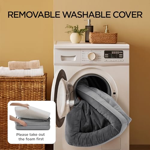 Thumbnail 4 de Bedsure Letto per Cani Grande 89x63x18 cm — Divano in schiuma uovo, sfoderabile