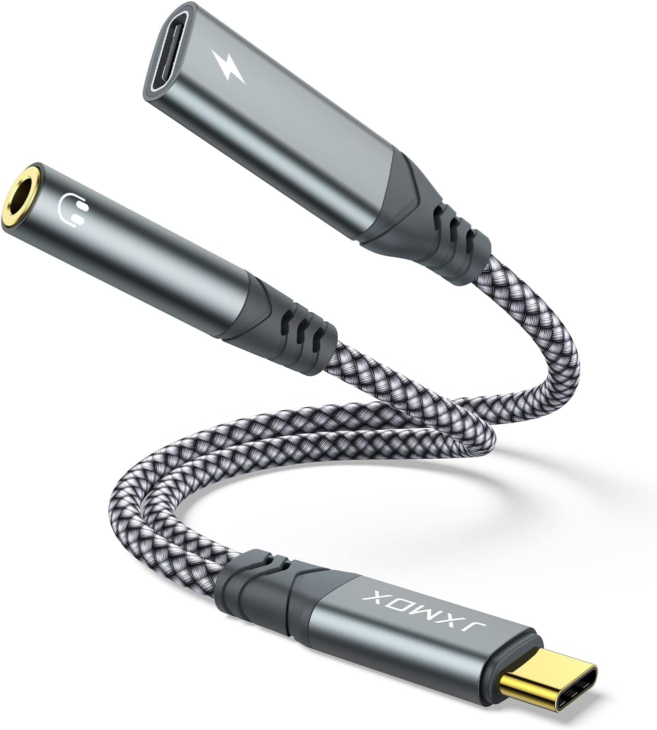 Detalle de JXMOX 1640be46-8391-4e9d-a389-0b83885df706 USB-C Audio and Charging Adapter, 60W PD