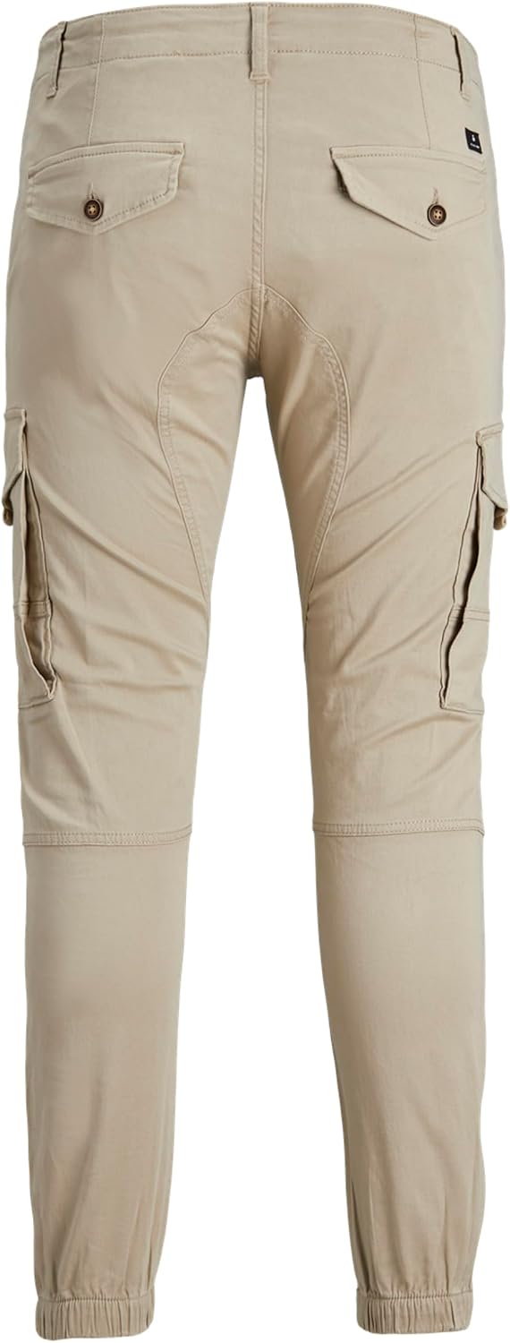Detalle de JACK & JONES Cargo-Hose Slim Fit – lässige Cargohose mit Seitentaschen