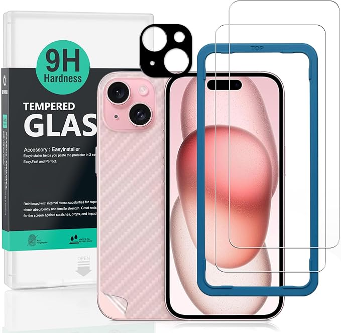 Detalle de Ibywind Protector Pantalla y Cámara para iPhone 15