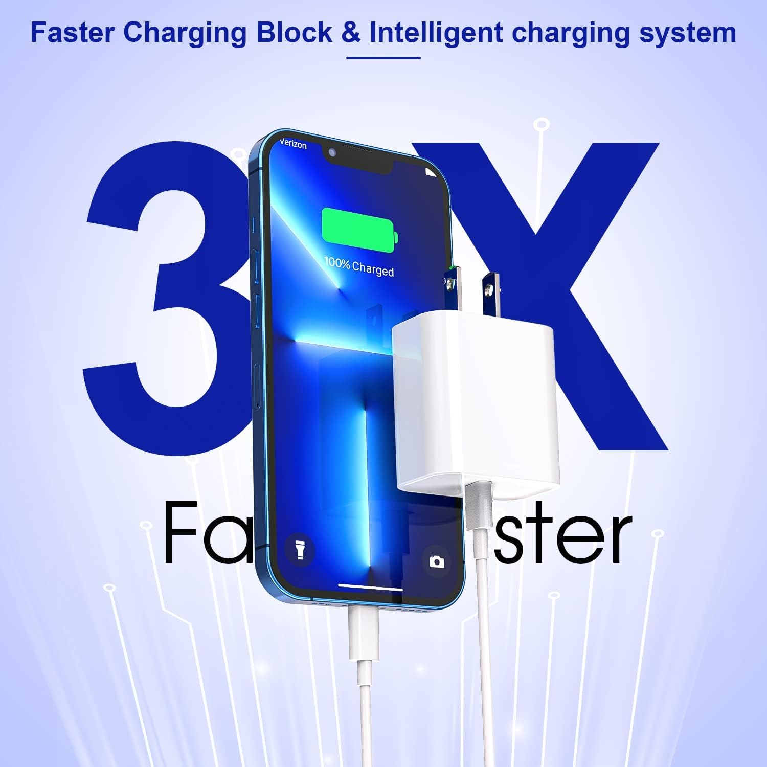 Thumbnail 1 de Apple iPhone 10FT Fast Charger 3-Pack