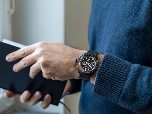 Thumbnail 5 de Bulova Watch 98B428 Nero — Cronografo in acciaio nero e cinturino in pelle
