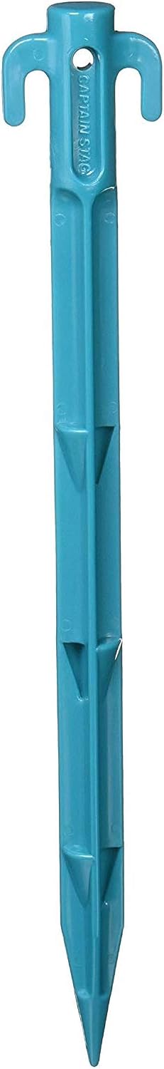Detalle de キャプテンスタッグ UZ-13167 サンドペグ 38cm ABS製 ターコイズ 4本組