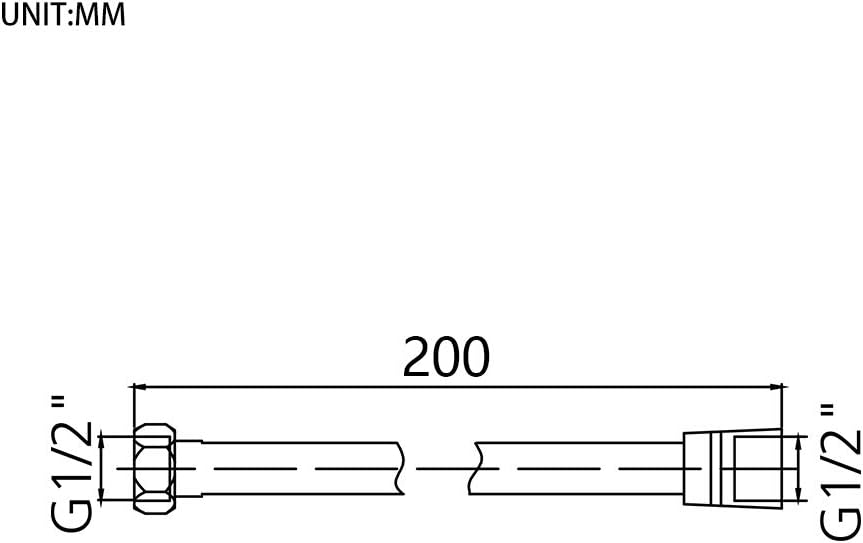Thumbnail 1 de GRIFEMA Smooth Shower Hose 2m: Anti-Kink, Leakproof, with Brass Connectors