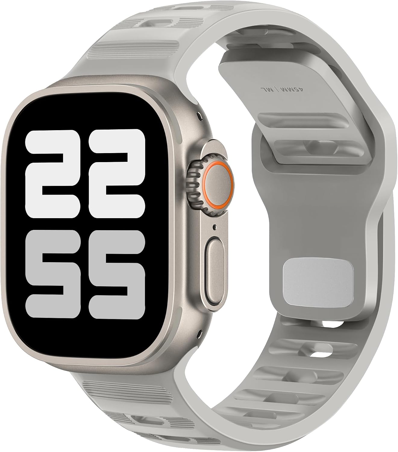 Detalle de ELETTRONEO UC1 Silicone Watch Bands for Apple Watch (Ultra 2 to Series 1): Practical, durable and comfortable
