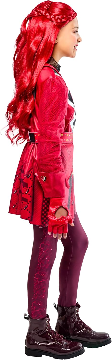 Detalle 1 de Party City Disney Descendants Wicked Wonderland Red Costume Dress for Kids